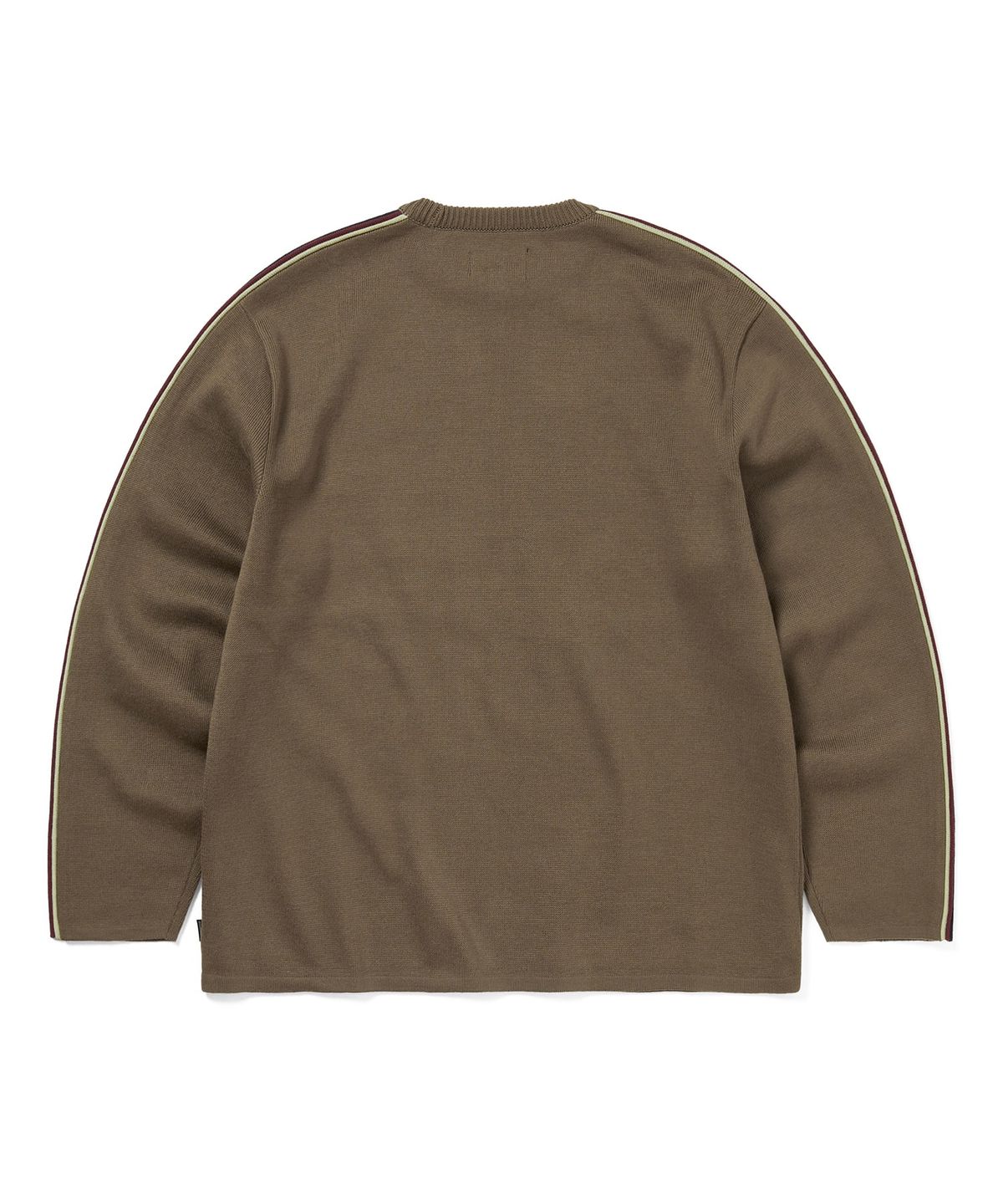 디스이즈네버댓(THISISNEVERTHAT) Striped Sleeve Knit Crew Brown