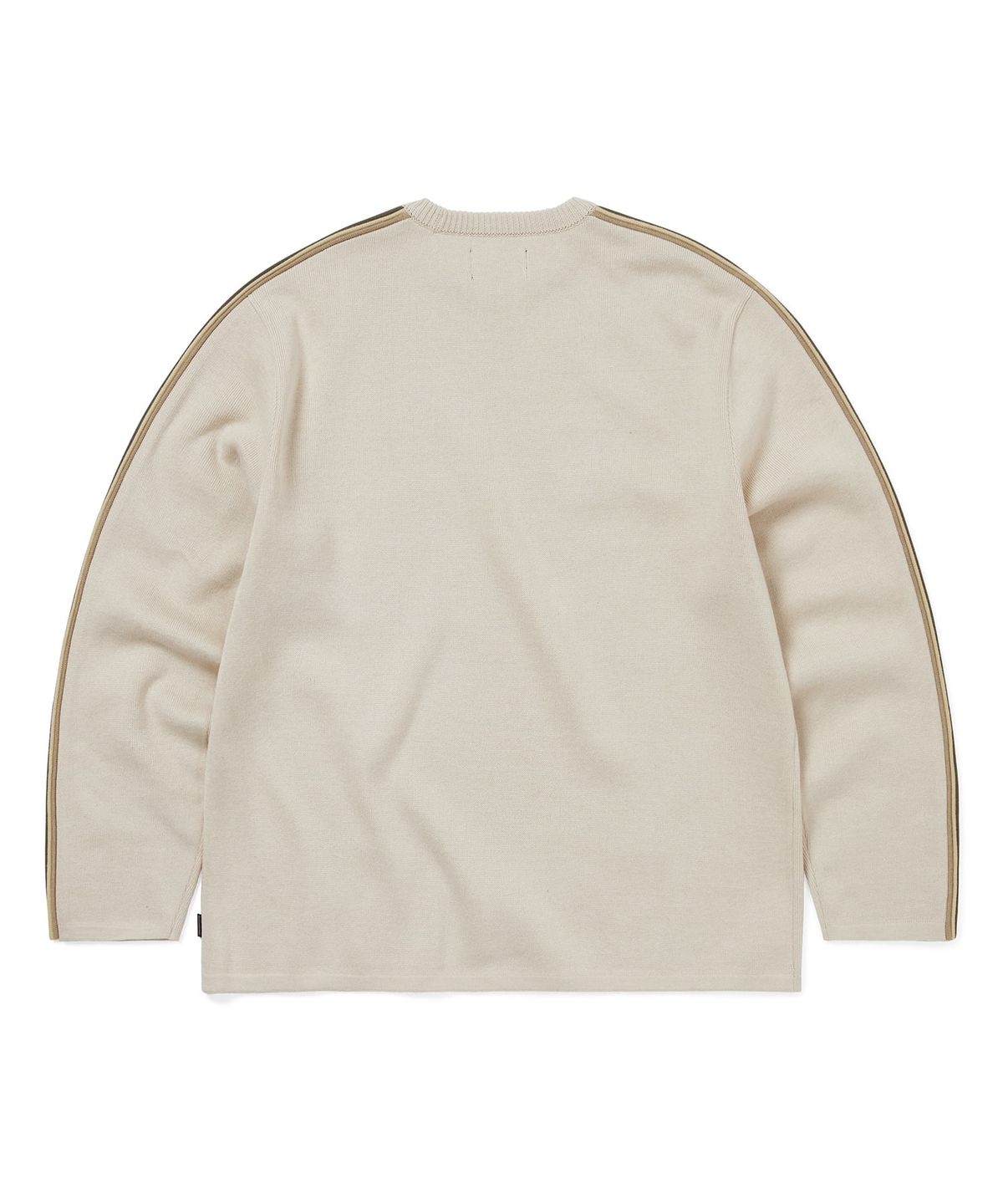 디스이즈네버댓(THISISNEVERTHAT) Striped Sleeve Knit Crew Ivory