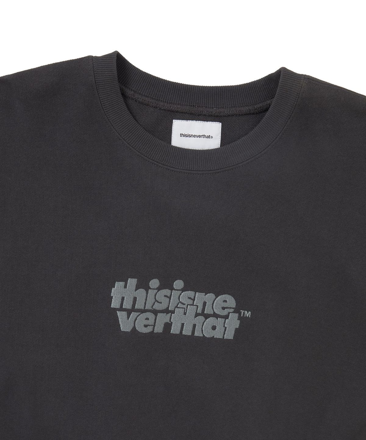 디스이즈네버댓(THISISNEVERTHAT) OL-Logo Crewneck Charcoal