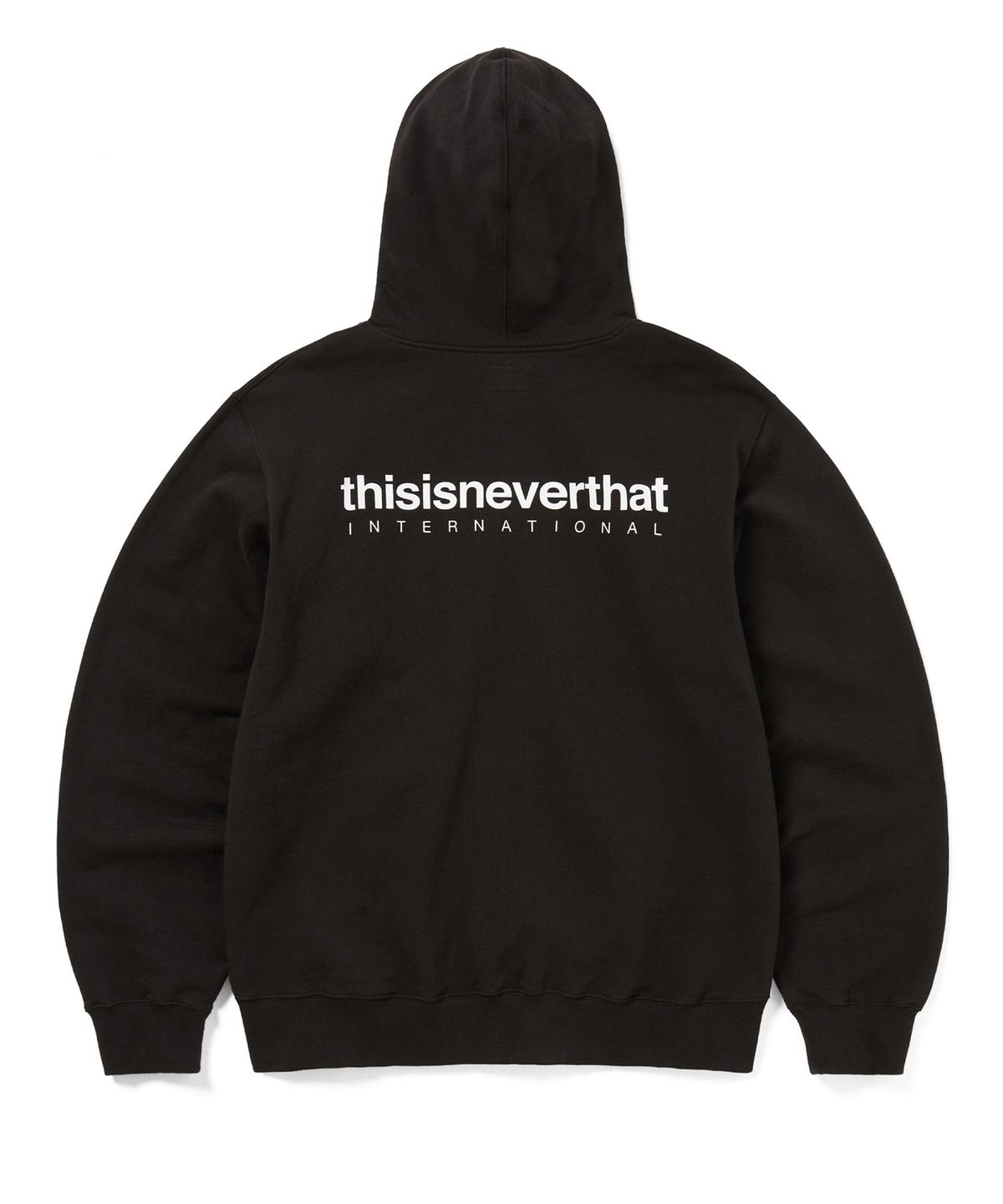 디스이즈네버댓(THISISNEVERTHAT) INTL. Logo Zip Up Hoodie Off Black
