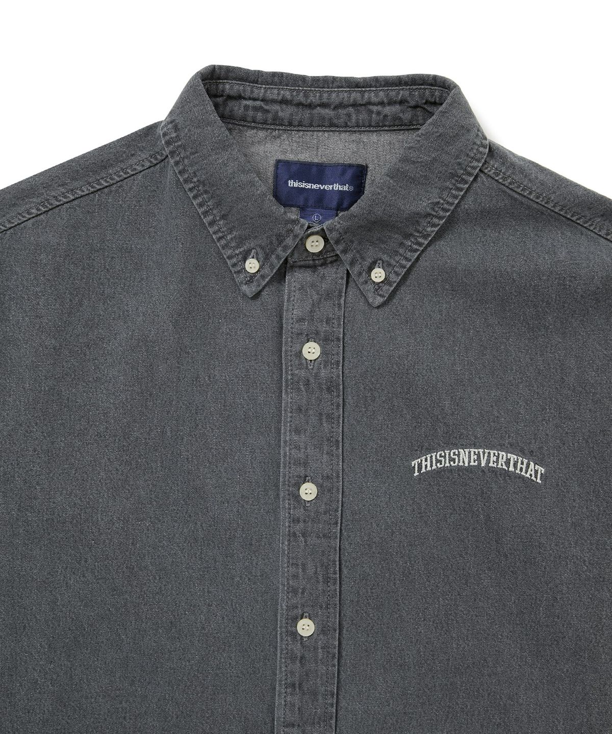 디스이즈네버댓(THISISNEVERTHAT) Washed Denim Shirt Dusty Grey