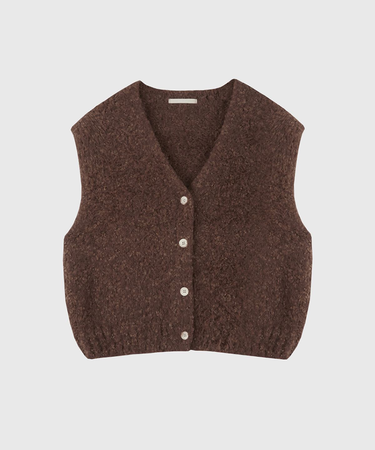 퀸스래빗(Q'SRB) Alpaca Boucle V-neck Knit Vest