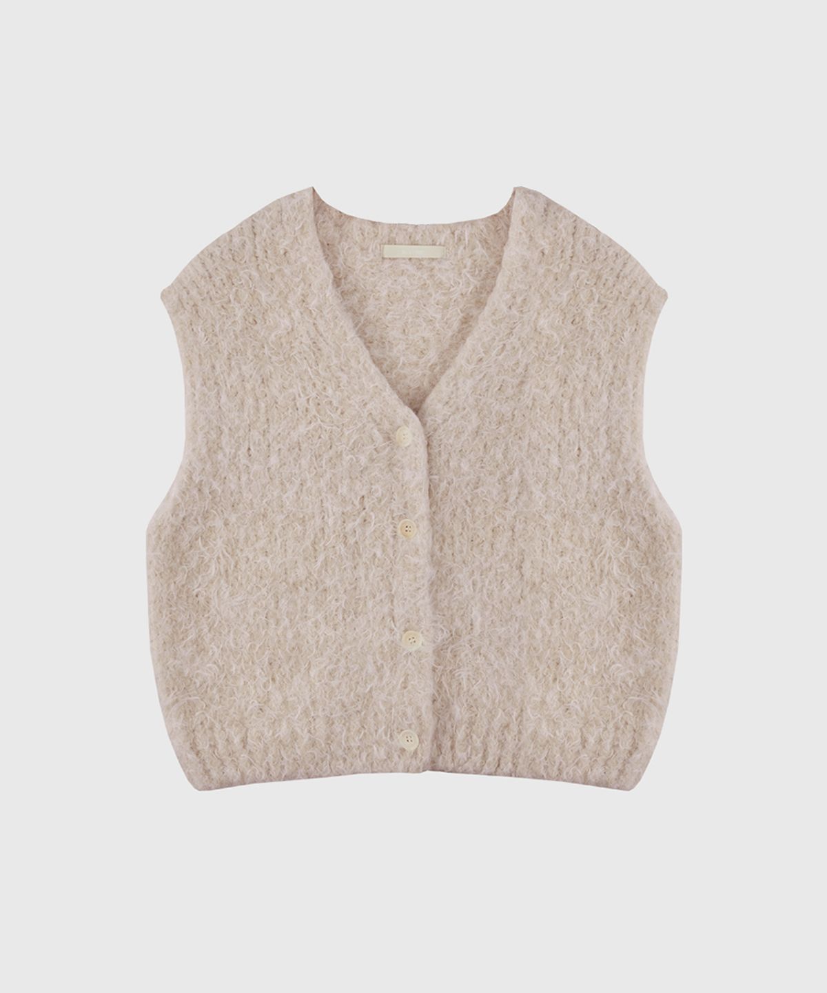 퀸스래빗(Q'SRB) Alpaca Boucle V-neck Knit Vest