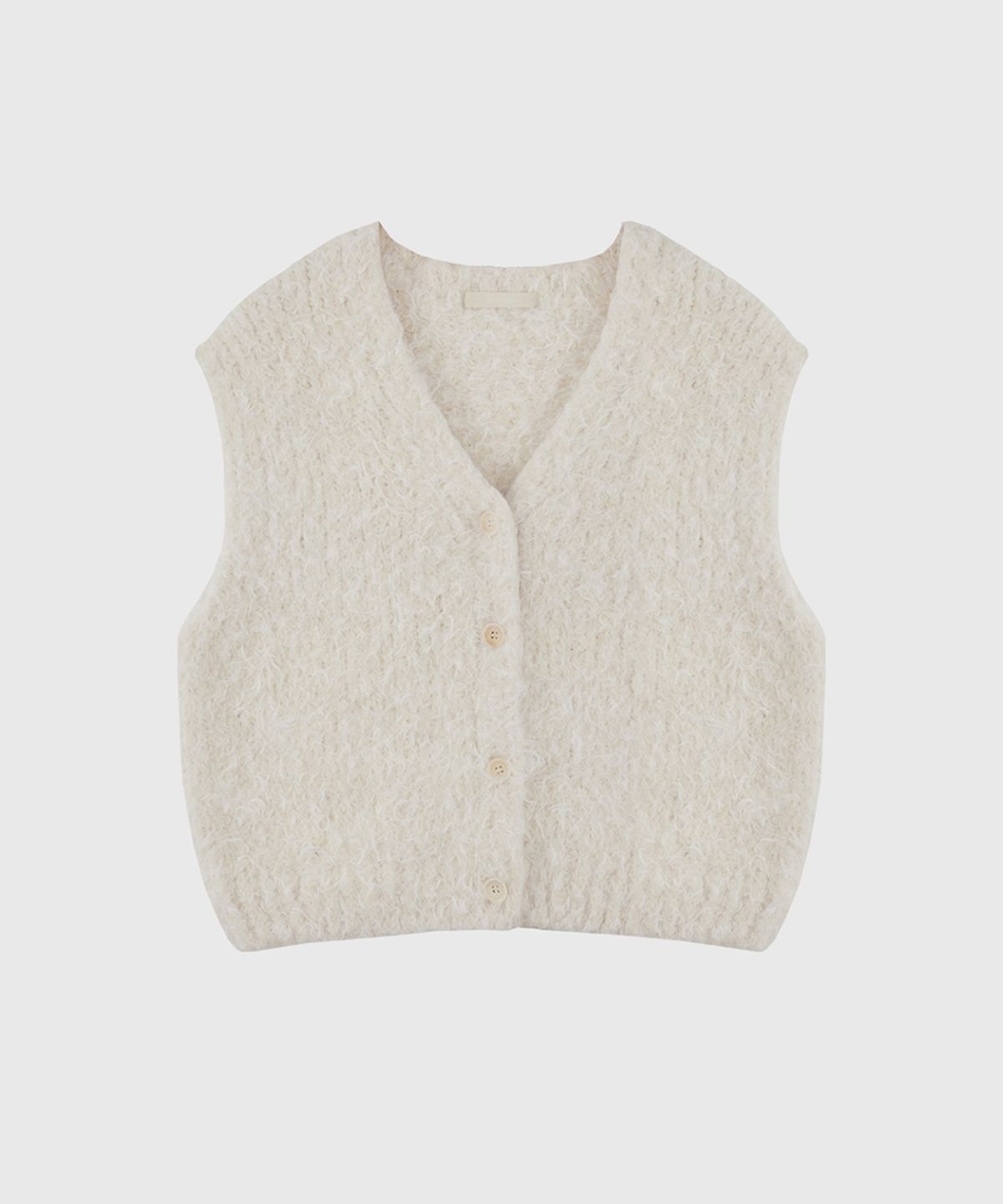 퀸스래빗(Q'SRB) Alpaca Boucle V-neck Knit Vest