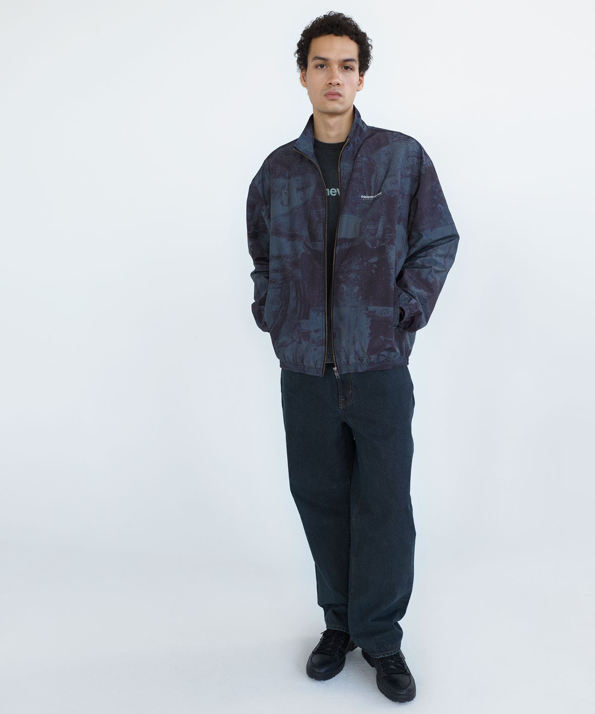 디스이즈네버댓(THISISNEVERTHAT) Washed INTL Team Jacket Patchwork