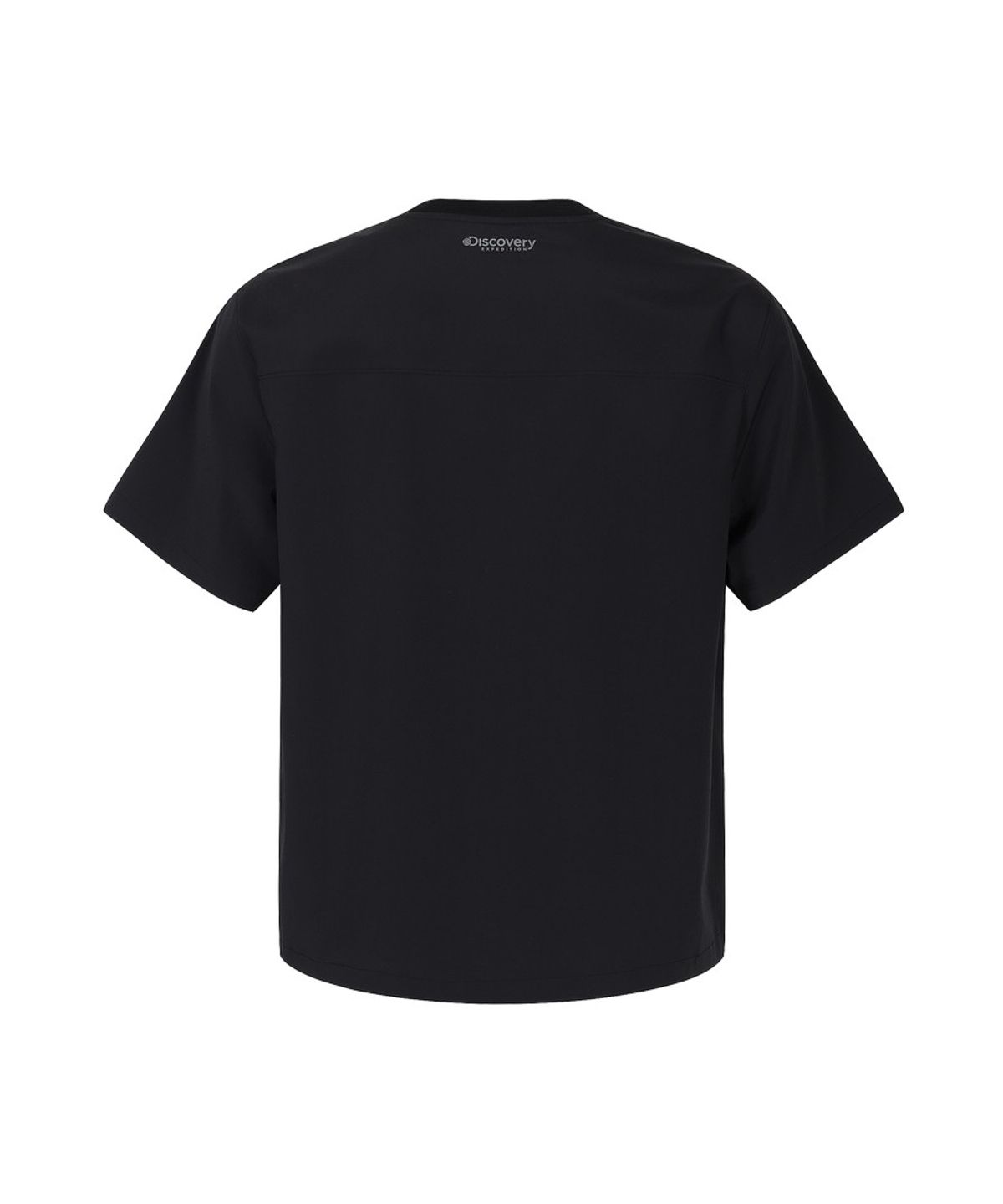 디스커버리 익스페디션(DISCOVERY EXPEDITION) 유니 프레시벤트 경량 우븐 트레이닝 반팔 티셔츠 (BLACK)