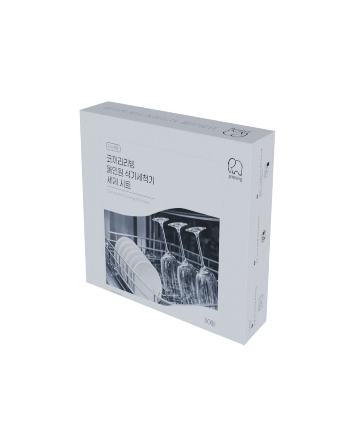 코끼리리빙(KOKIRILIVING) 식기세척기세제 시트 올인원  1BOX 30매입 용량에 맞게 찢어서 사용