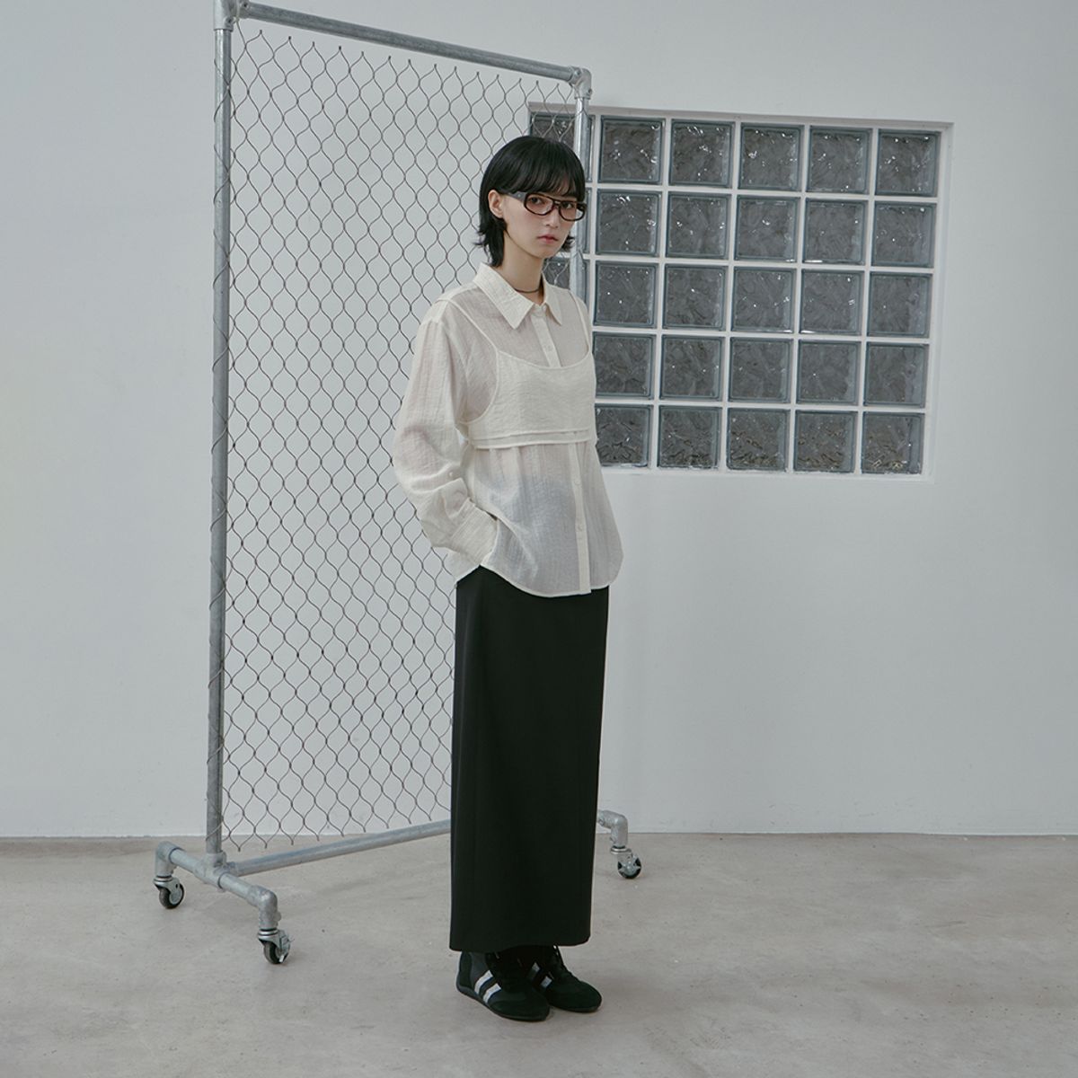 랩(LAP) H라인 맥시 스커트 AS1WS265