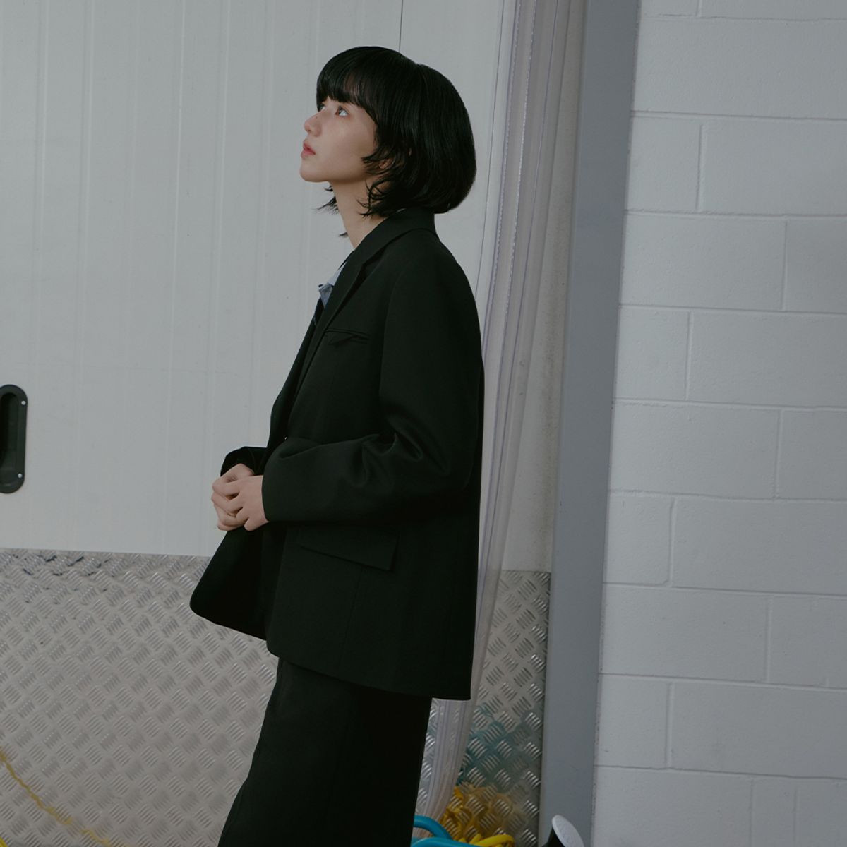 랩(LAP) 투버튼 뒤트임 자켓 AS1WJ261