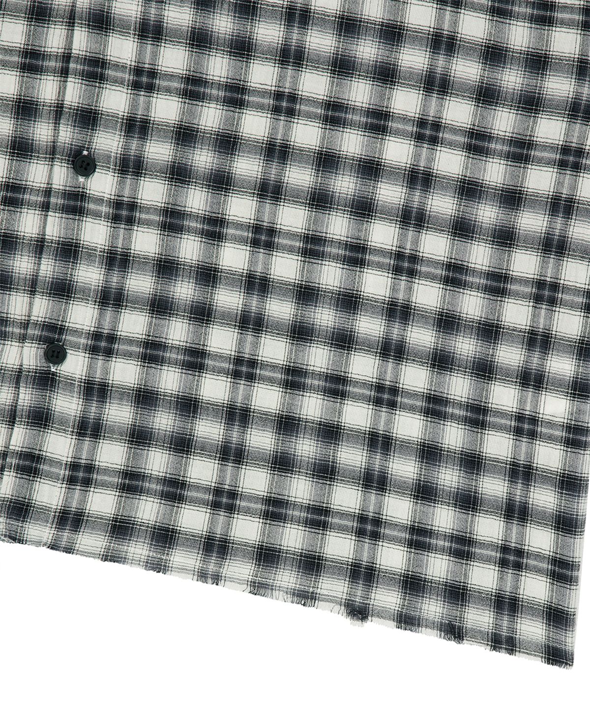 마하그리드(MAHAGRID) CHECK APPLIQUE HALF SHIRT BLACK(MG2GMMW361A)