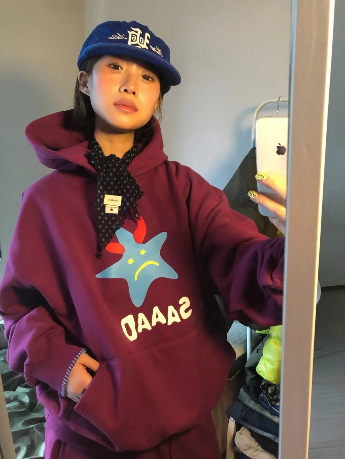 킼키(KICKKI) 스웻 새드 후디 (퍼플)