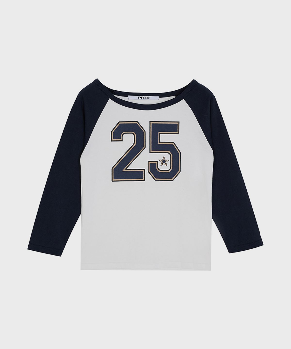 포르테나(PORTERNA) NUMBER RAGLAN MID SLEEVE T-SHIRT-2COLOR