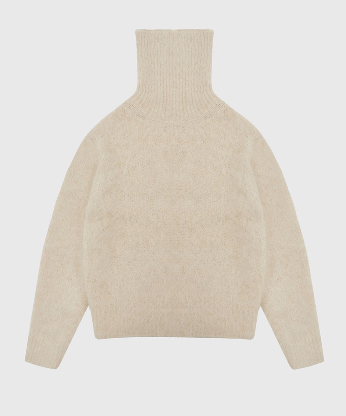 퀸스래빗(Q'SRB) Hairy Alpaca Warm Turtle-neck Knit