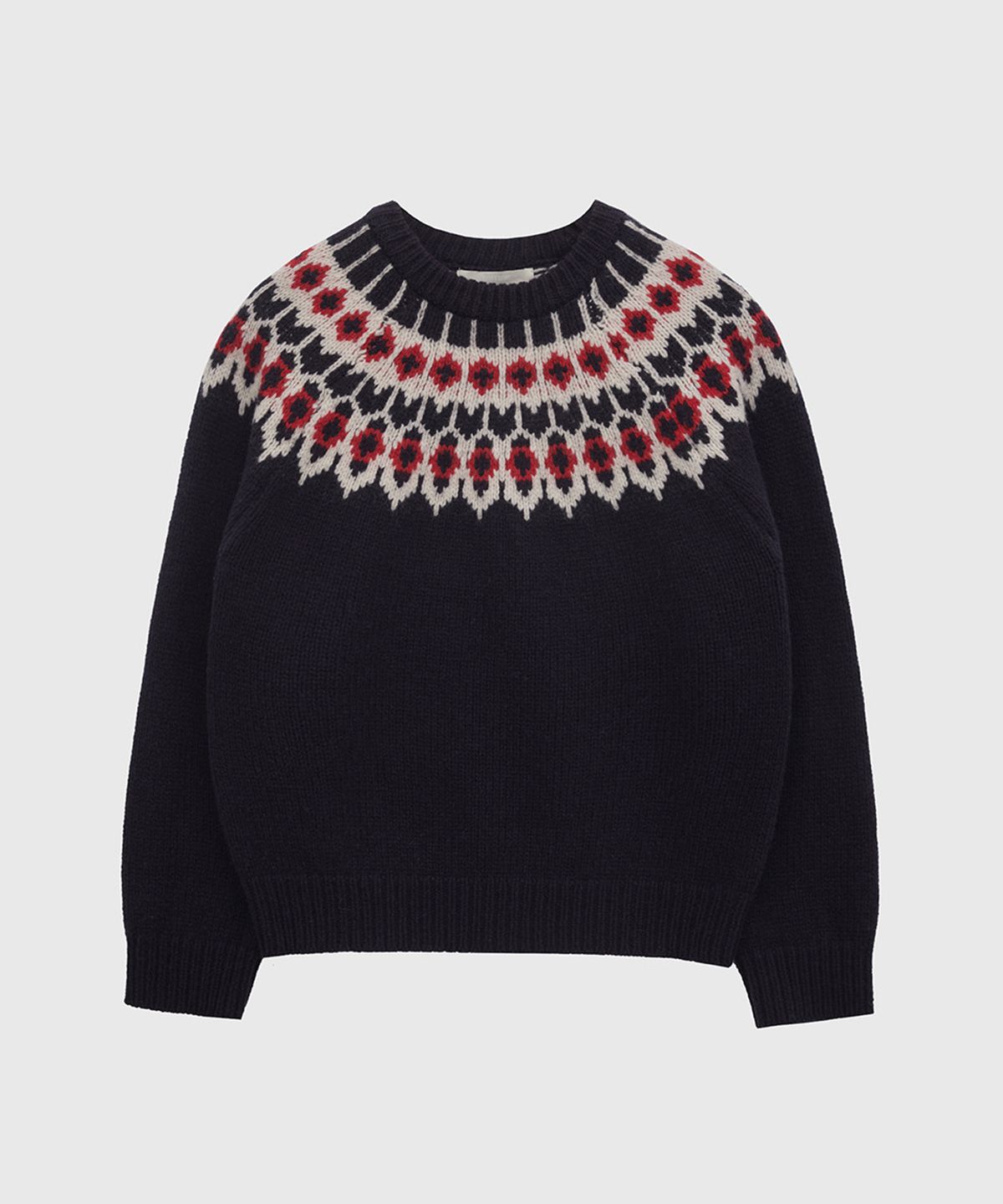 퀸스래빗(Q'SRB) Nordic Jacquard Wool Knit-Pullover