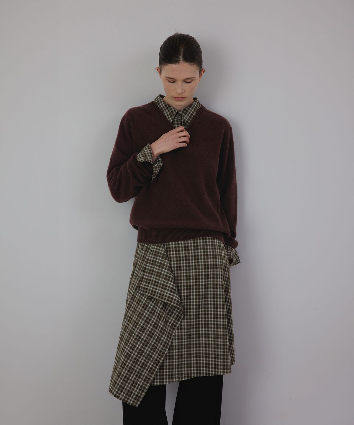 퀸스래빗(Q'SRB) Cloud Wool V neck knit