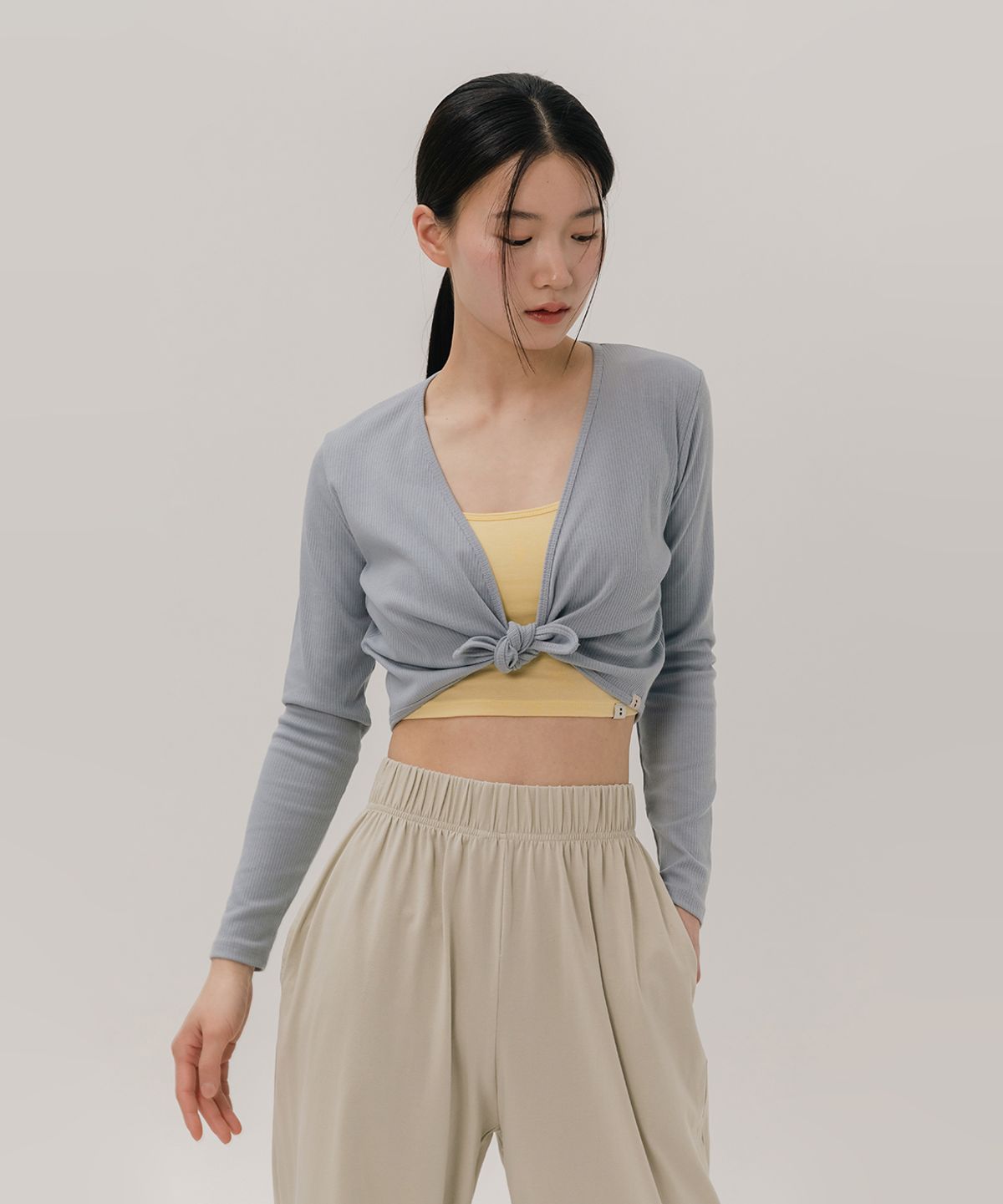 소함소함(SOHAMSOHAM) Rib crop cardigan_5colors