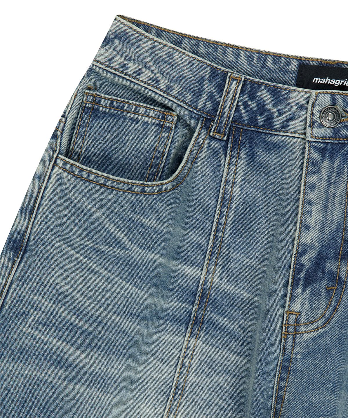 마하그리드(MAHAGRID) BERMUDA CARGO DENIM SHORT LIGHT BLUE(MG2GMMD113A)