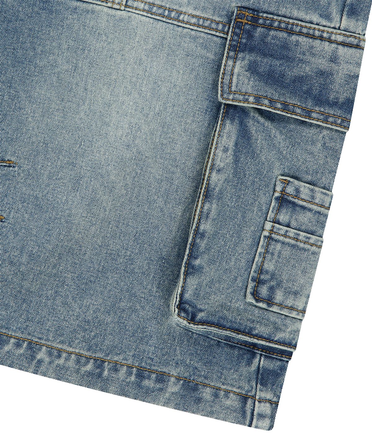 마하그리드(MAHAGRID) BERMUDA CARGO DENIM SHORT LIGHT BLUE(MG2GMMD113A)