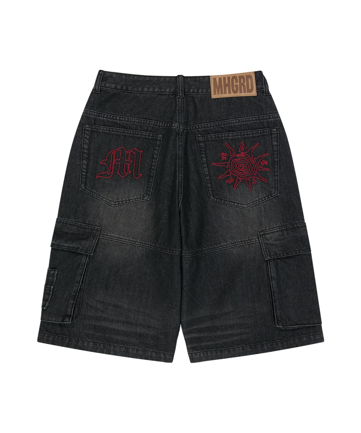 마하그리드(MAHAGRID) BERMUDA CARGO DENIM SHORT BLACK(MG2GMMD113A)