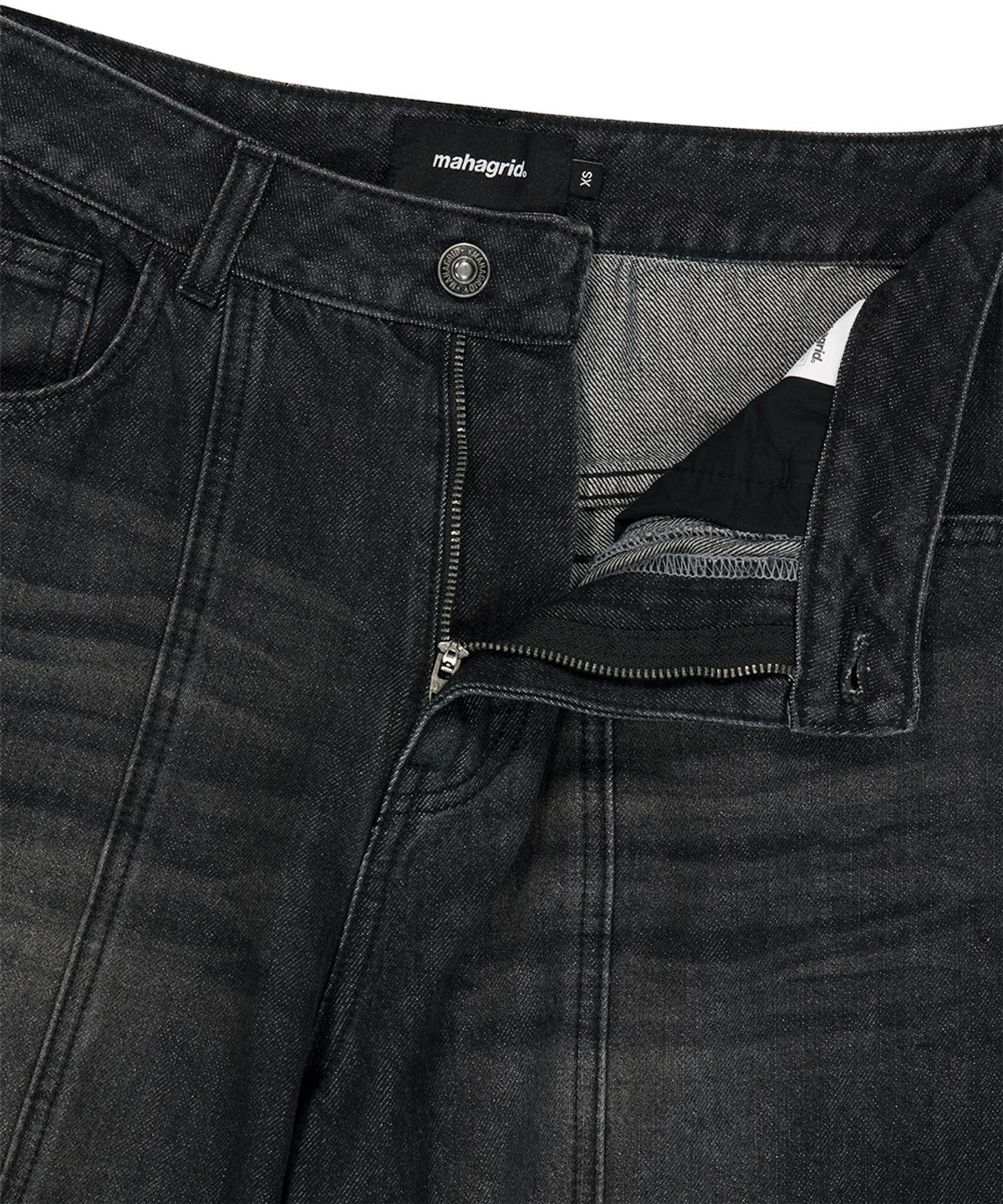 마하그리드(MAHAGRID) BERMUDA CARGO DENIM SHORT BLACK(MG2GMMD113A)