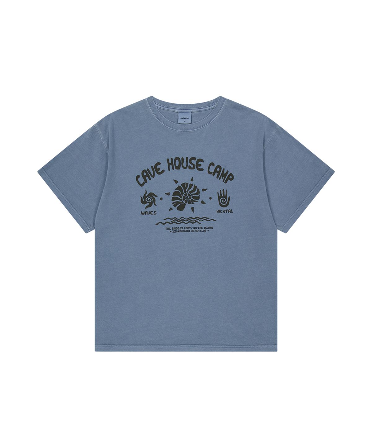 마하그리드(MAHAGRID) PIGMENT FOSSIL TEE BLUE(MG2GMMT503A)
