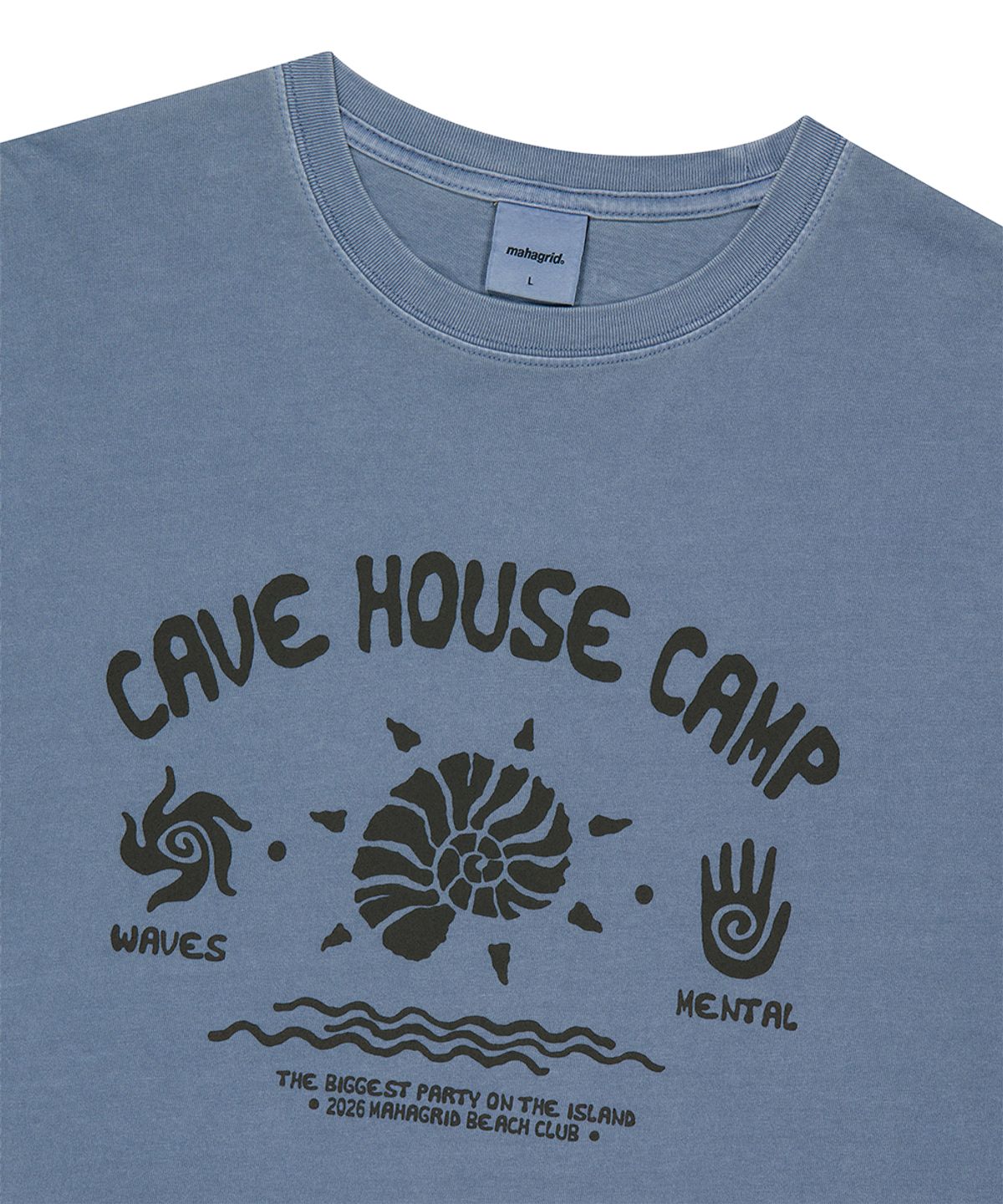 마하그리드(MAHAGRID) PIGMENT FOSSIL TEE BLUE(MG2GMMT503A)