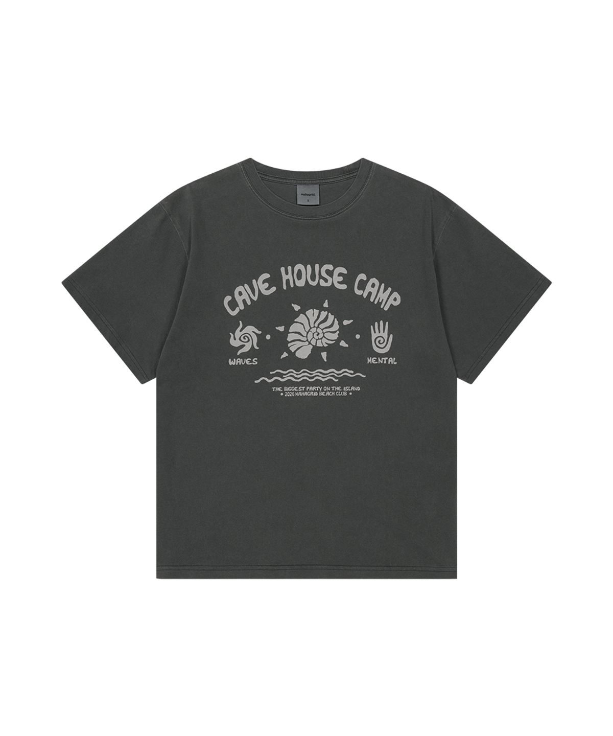 마하그리드(MAHAGRID) PIGMENT FOSSIL TEE CHARCOAL(MG2GMMT503A)