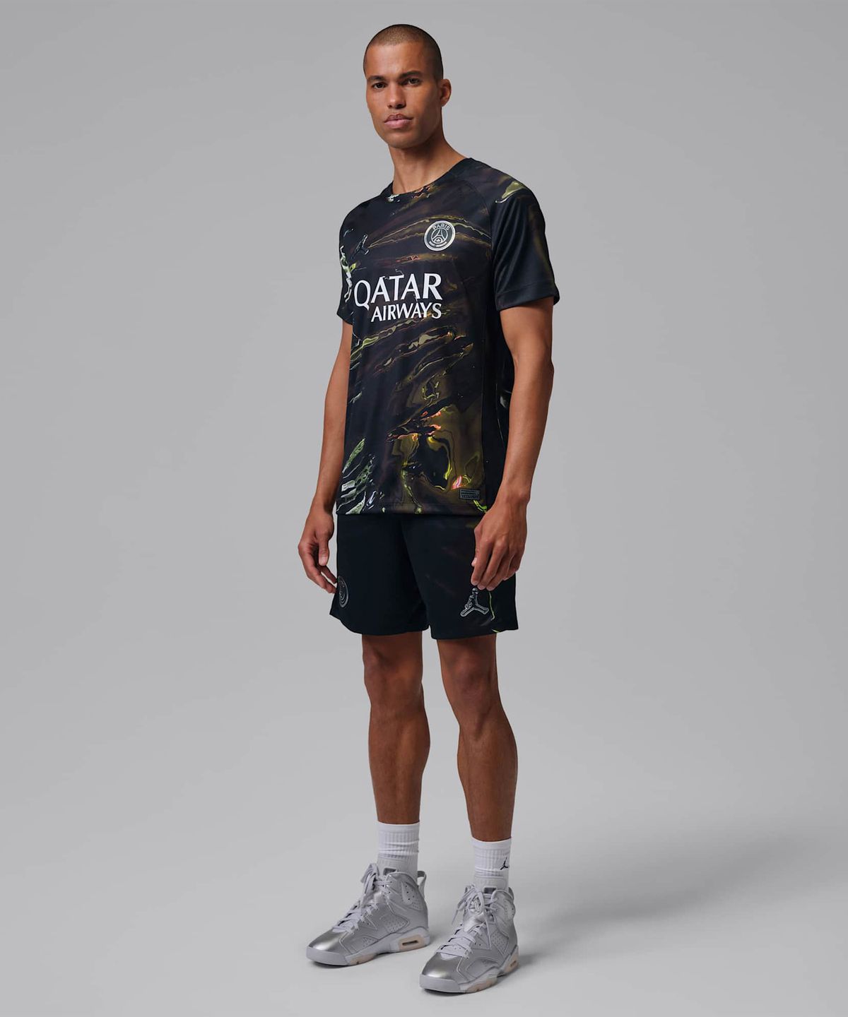 나이키(NIKE) 파리 생제르맹 2026 스타디움 나이트 에디션 조던 드라이 핏 축구 레플리카 저지 M - 블랙:화이트:블랙 / IB3143-011