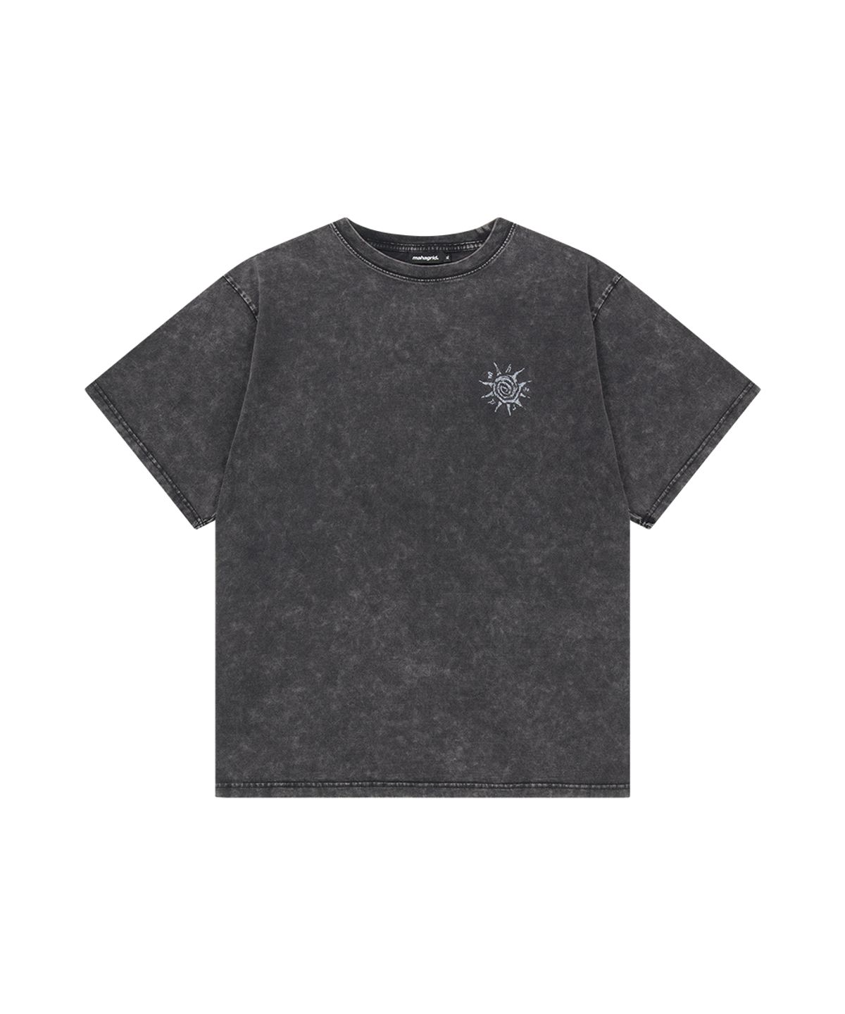 마하그리드(MAHAGRID) WASHED SOLAR APPLIQUE TEE CHARCOAL(MG2GMMT504A)