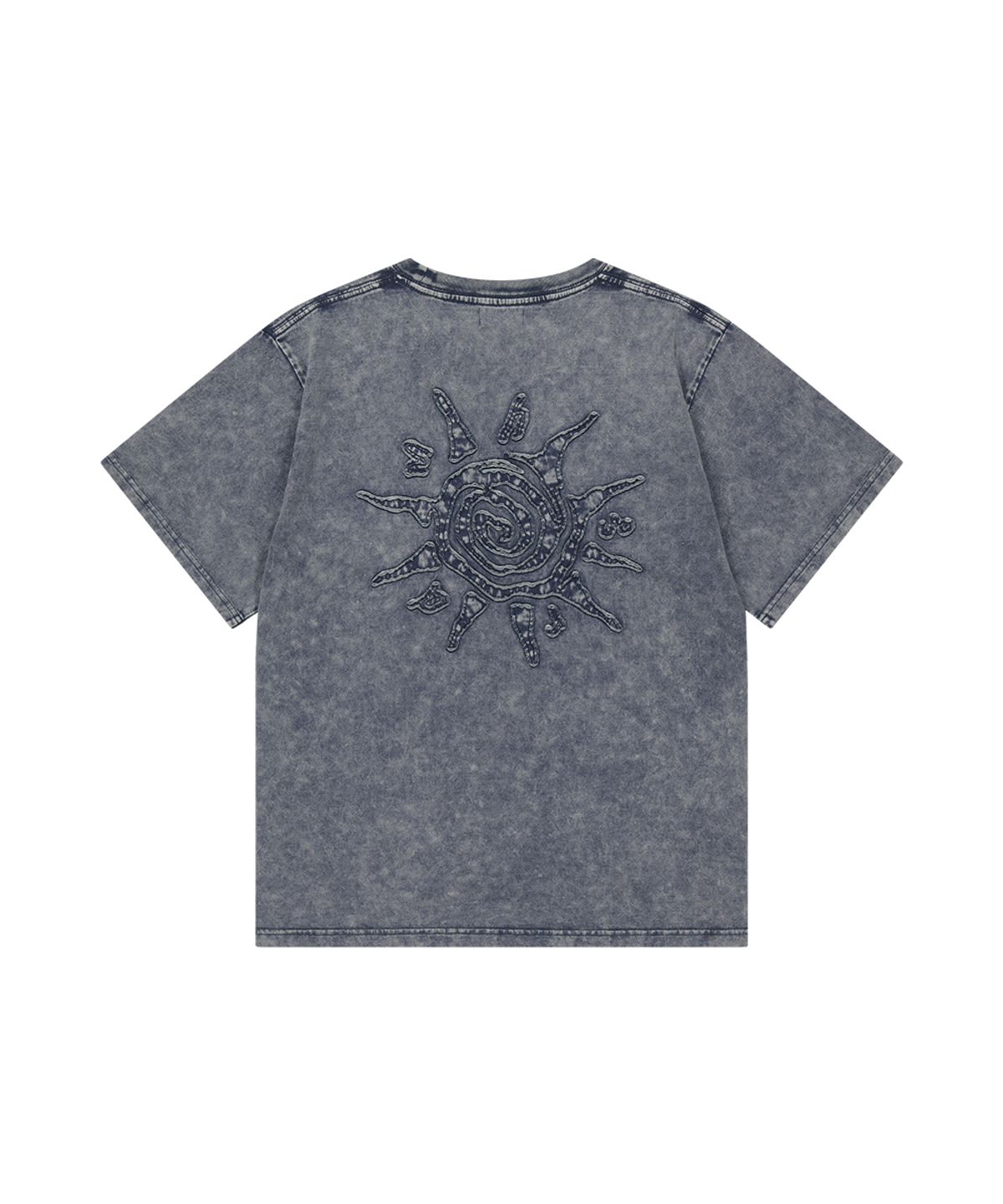 마하그리드(MAHAGRID) WASHED SOLAR APPLIQUE TEE NAVY(MG2GMMT504A)
