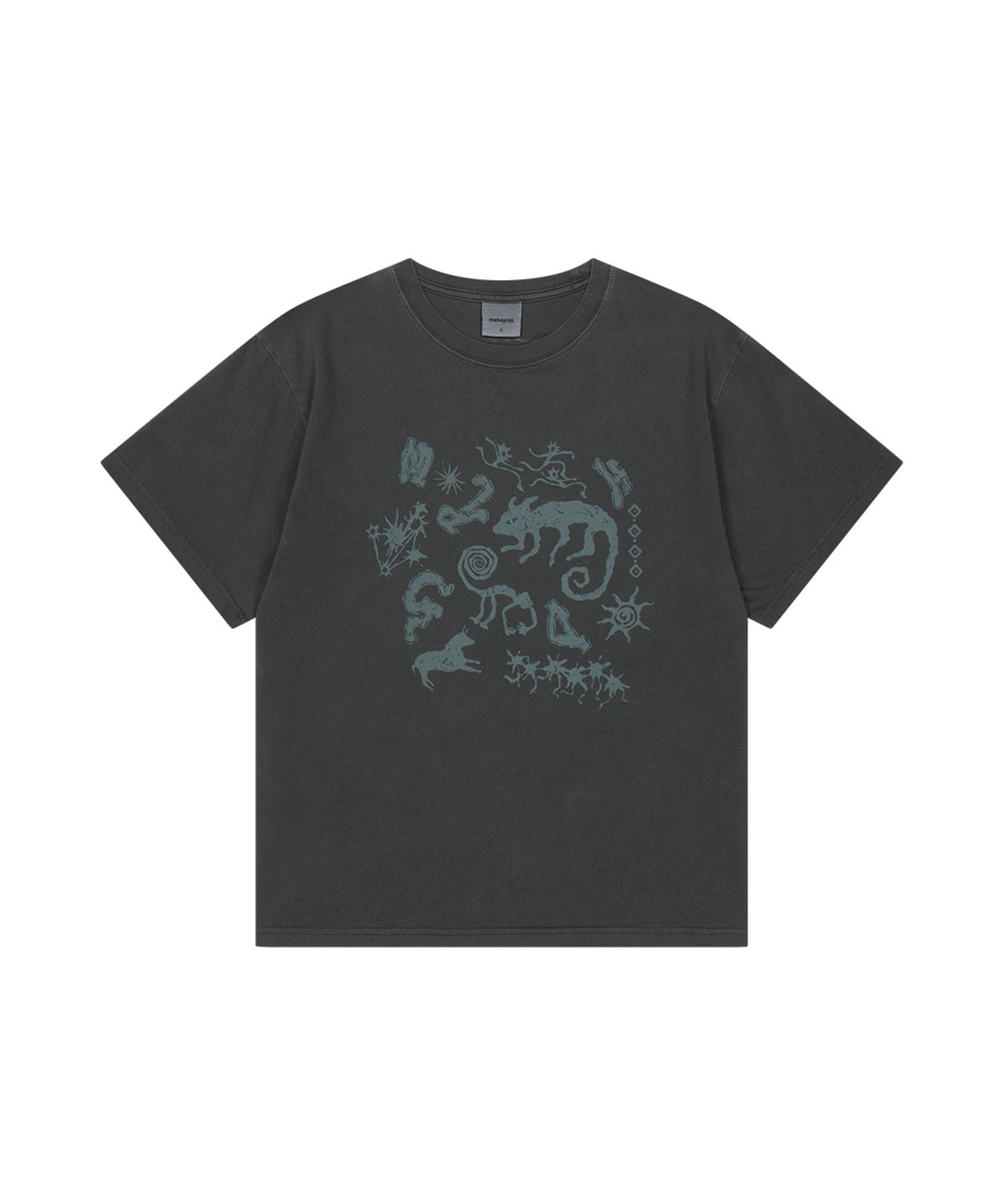 마하그리드(MAHAGRID) PIGMENT CAVES TEE CHARCOAL(MG2GMMT511A)