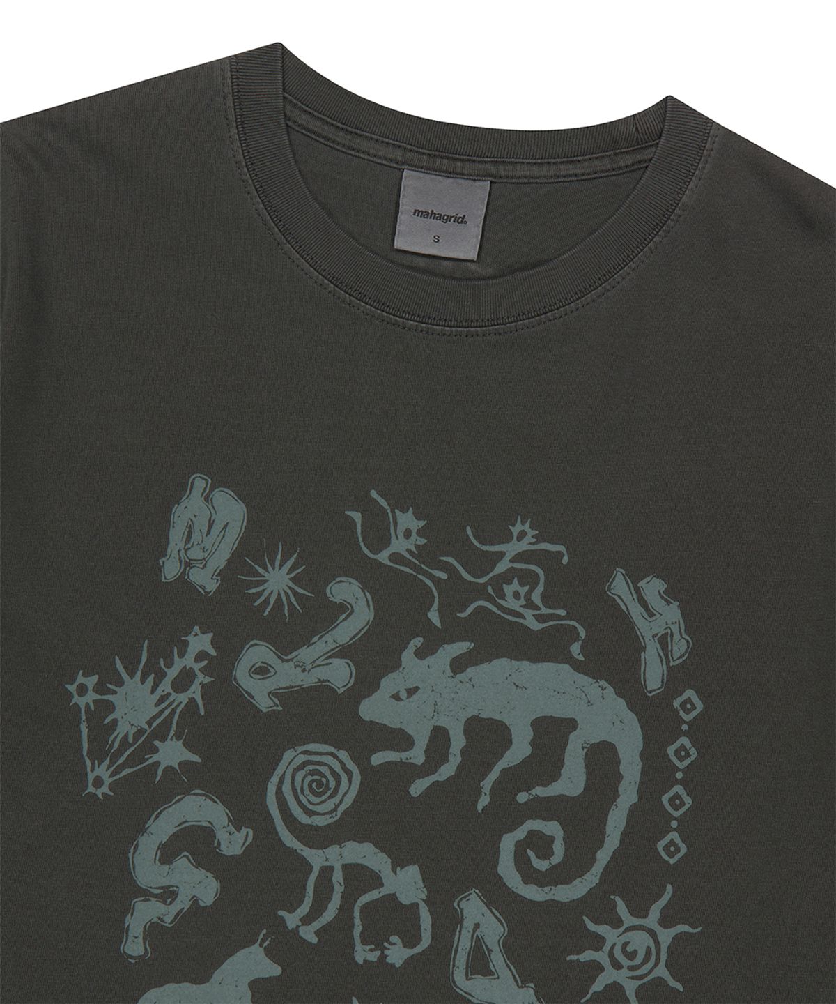 마하그리드(MAHAGRID) PIGMENT CAVES TEE CHARCOAL(MG2GMMT511A)