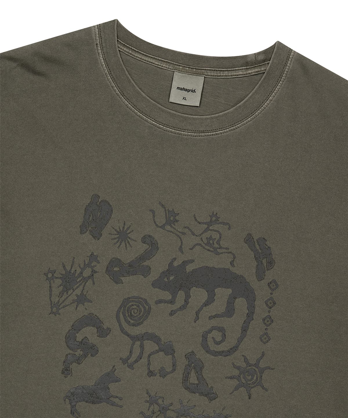 마하그리드(MAHAGRID) PIGMENT CAVES TEE BROWN(MG2GMMT511A)