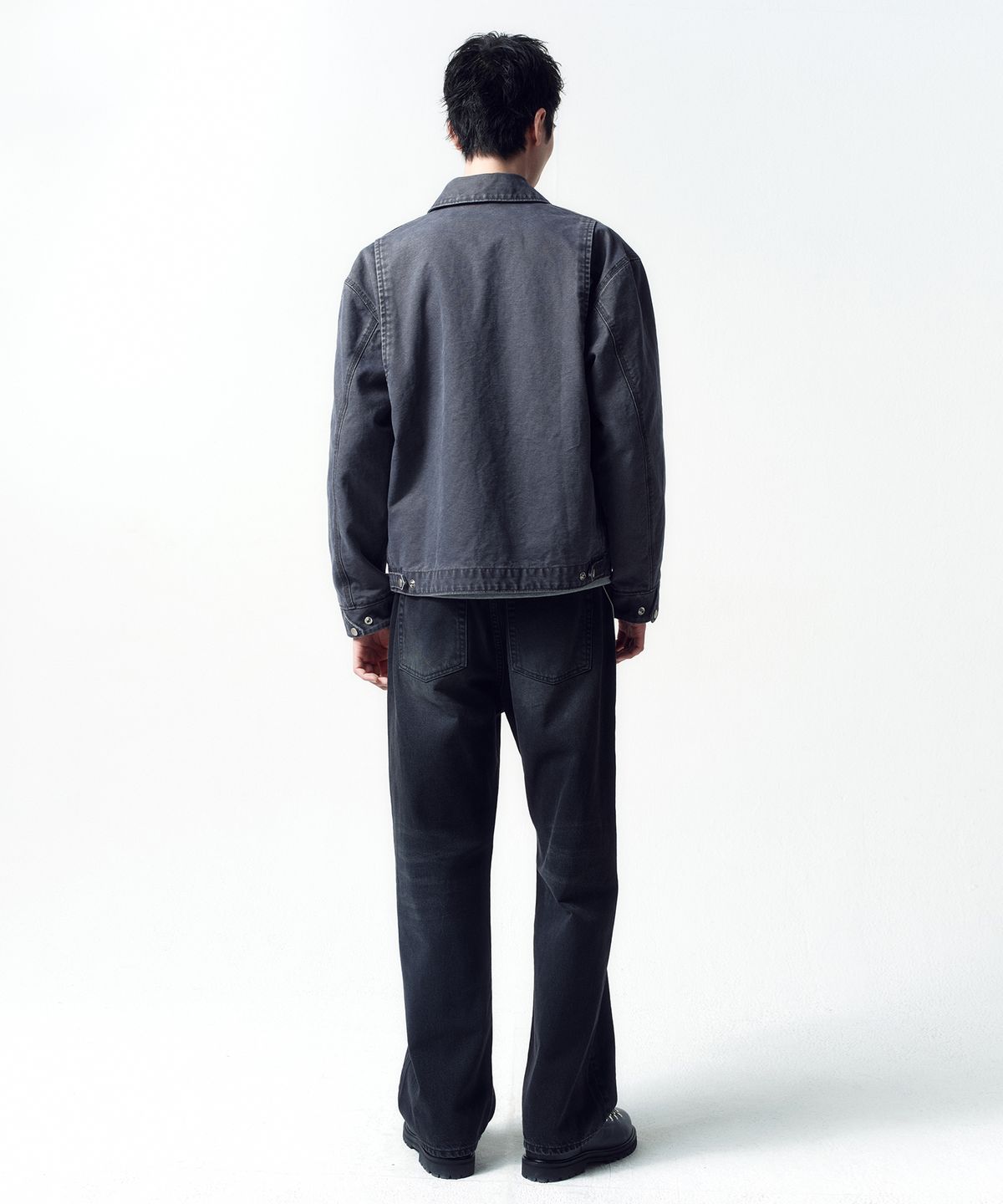 인사일런스(INSILENCE) 덕 코튼 워크 자켓 FADED GREY