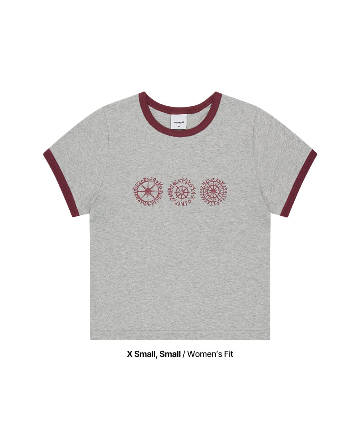 마하그리드(MAHAGRID) SUN LOGOS RINGER TEE GREY(MG2GMMT515A)