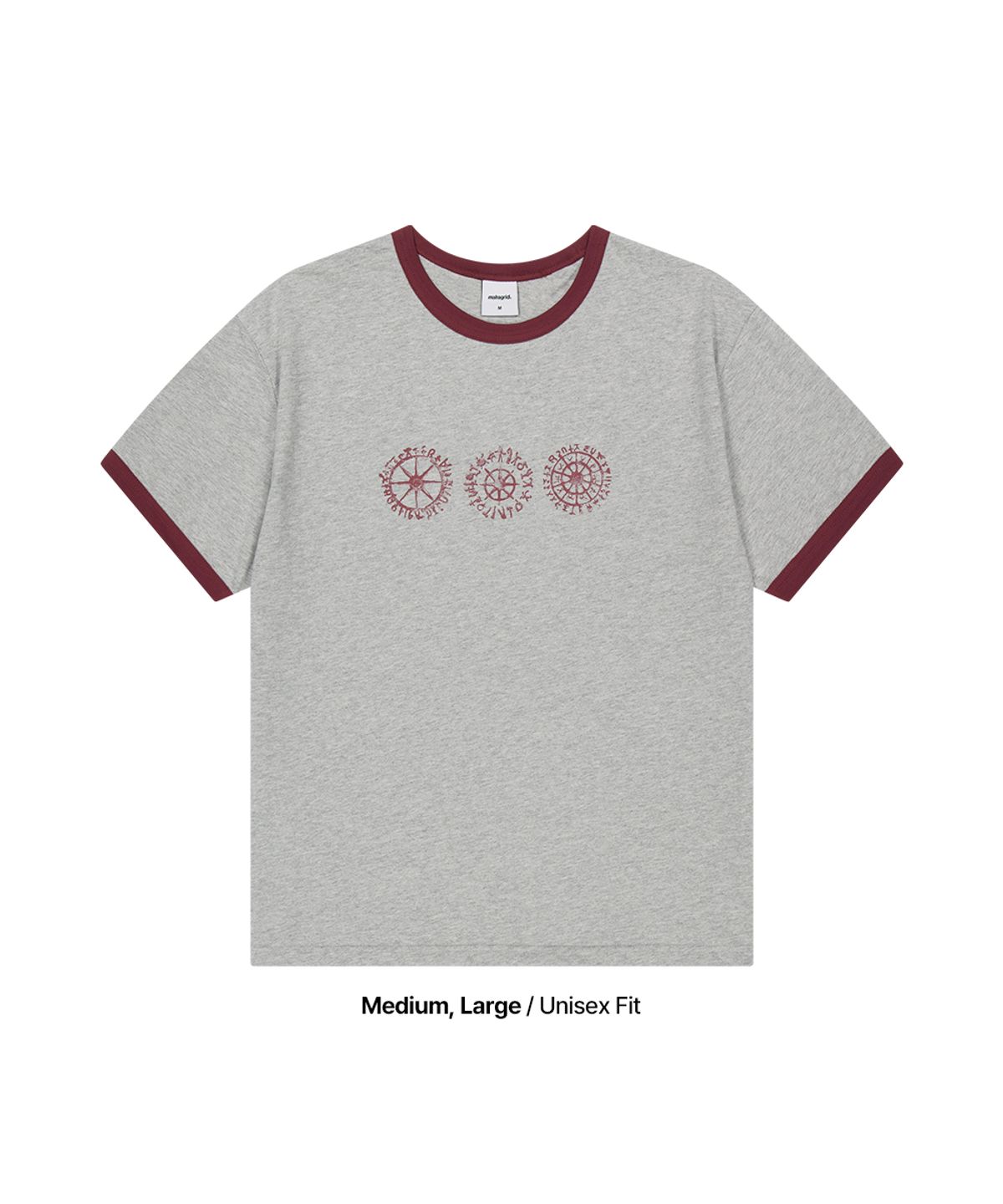 마하그리드(MAHAGRID) SUN LOGOS RINGER TEE GREY(MG2GMMT515A)