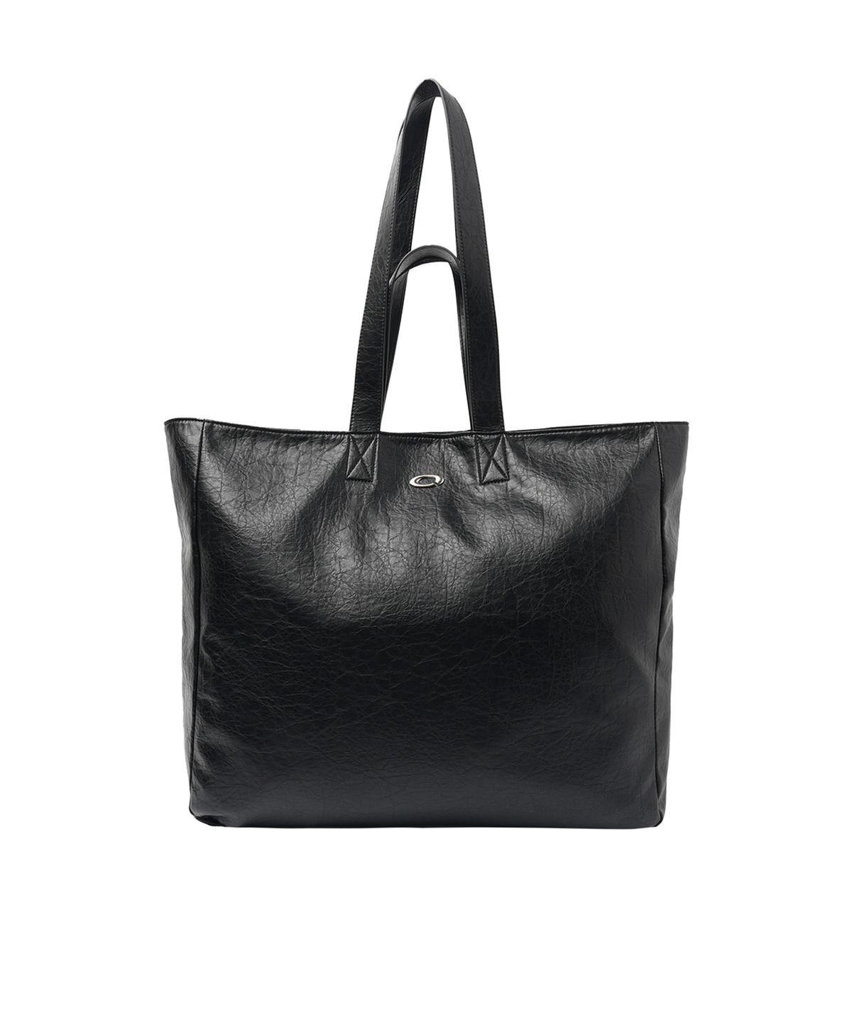 오픈야드(오와이)(OPENYARD(OY)) CROSSLINE STUD TOTE BAG - BLACK
