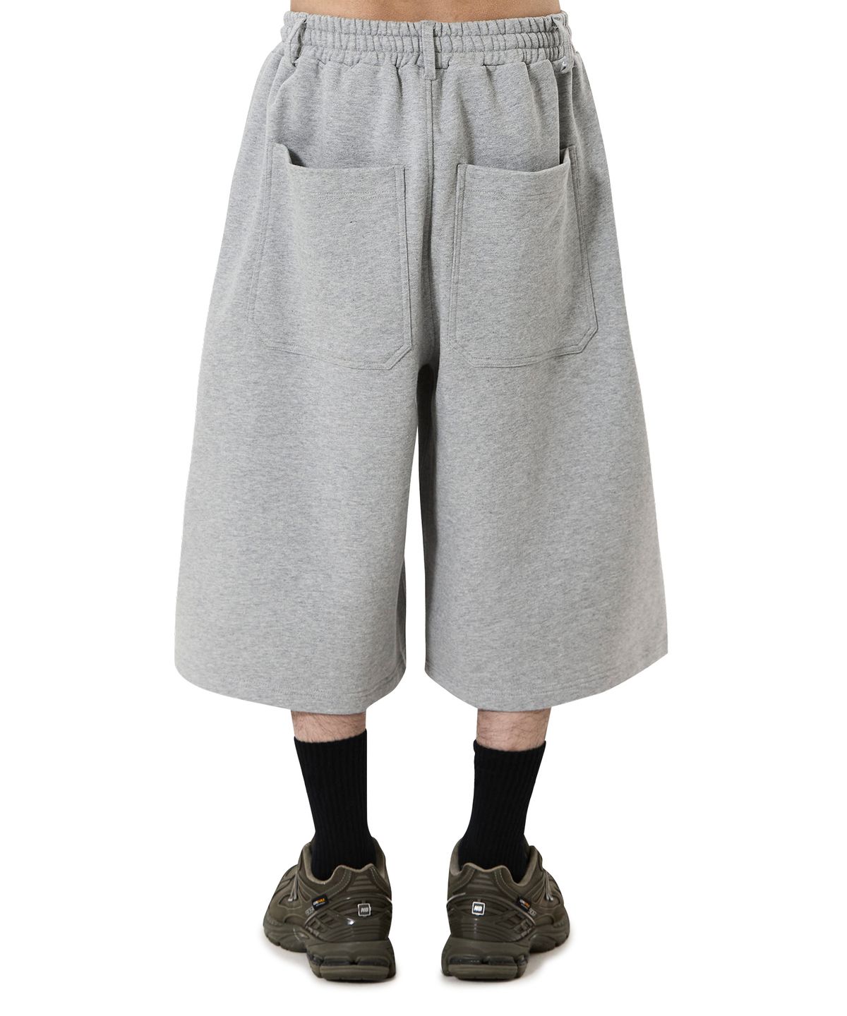 오픈야드(오와이)(OPENYARD(OY)) PUFF LOGO SWEAT SHORTS - MELANGE