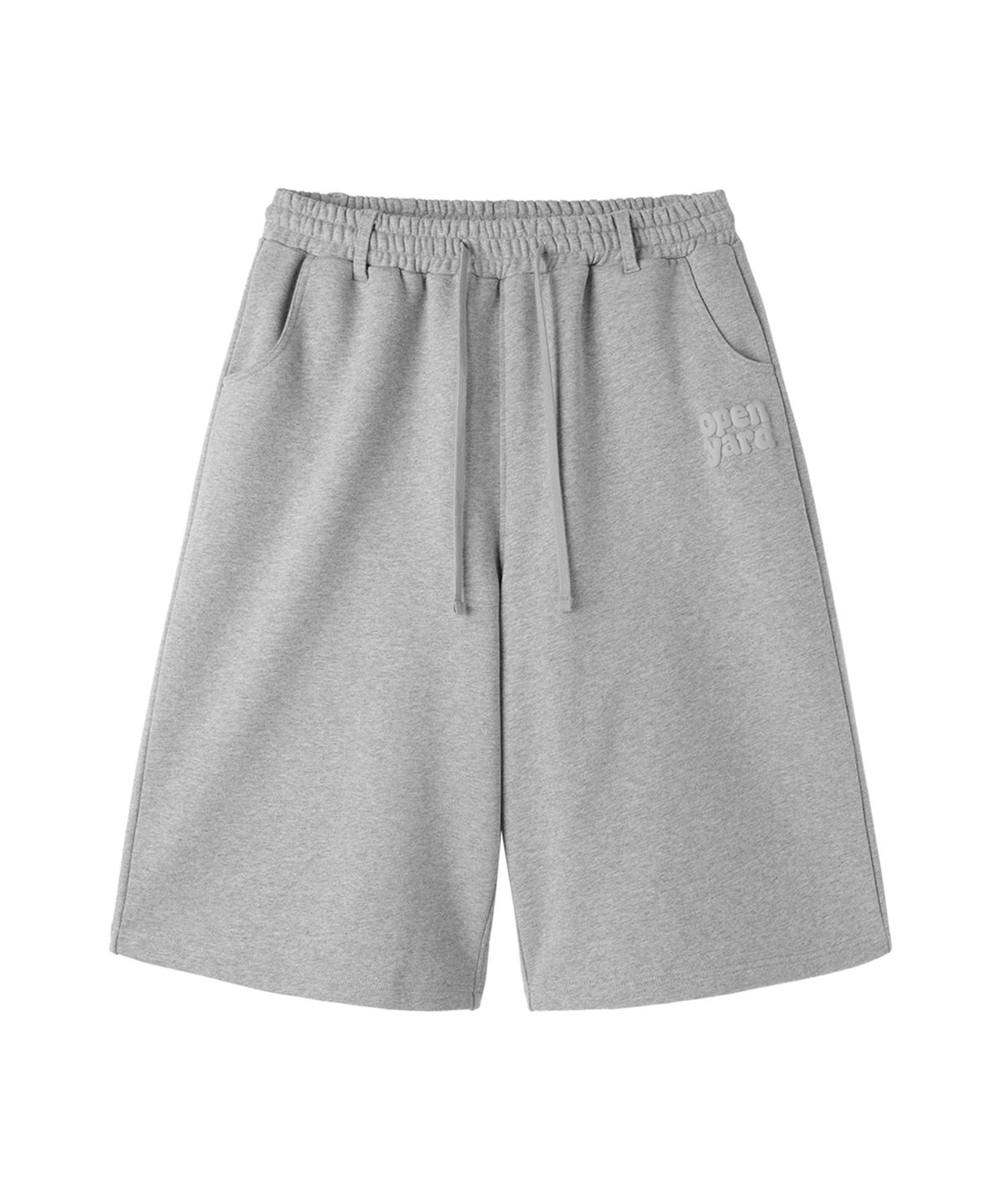 오픈야드(오와이)(OPENYARD(OY)) PUFF LOGO SWEAT SHORTS - MELANGE