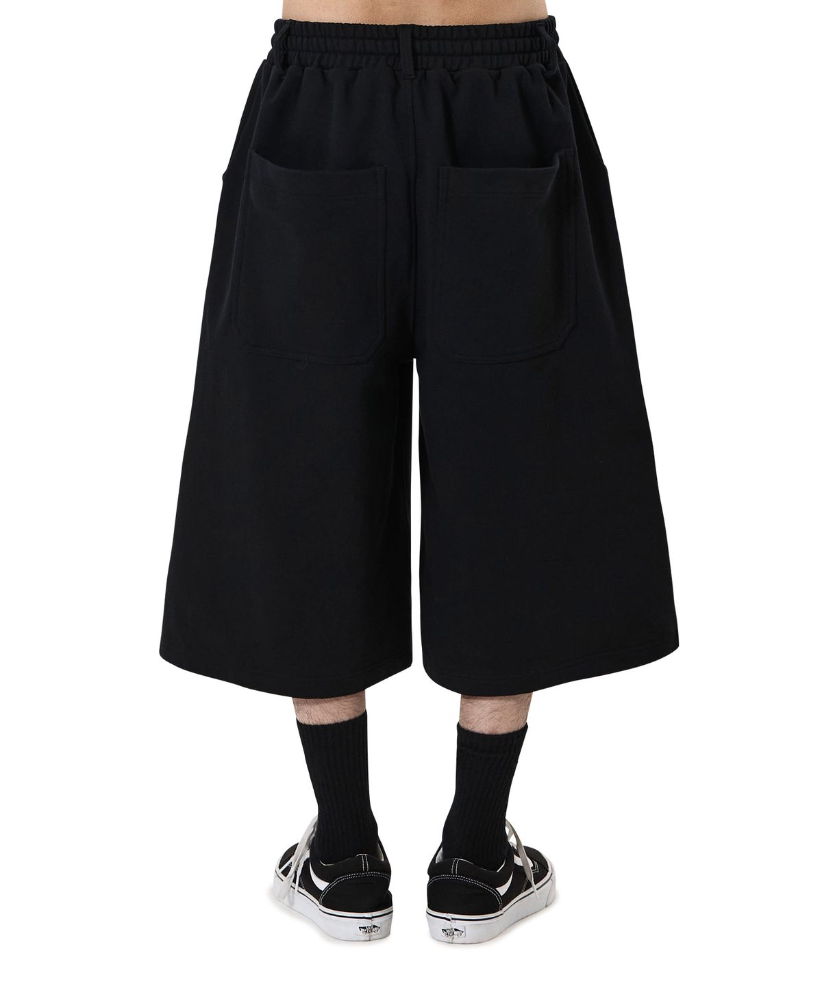오픈야드(오와이)(OPENYARD(OY)) PUFF LOGO SWEAT SHORTS - BLACK