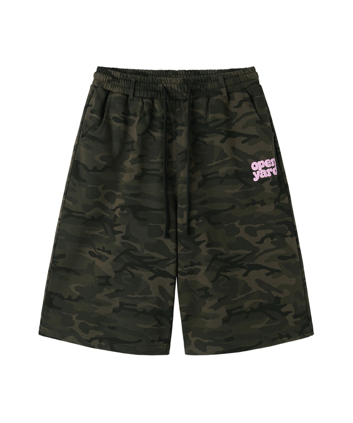 오픈야드(오와이)(OPENYARD(OY)) PUFF LOGO SWEAT SHORTS - CAMO