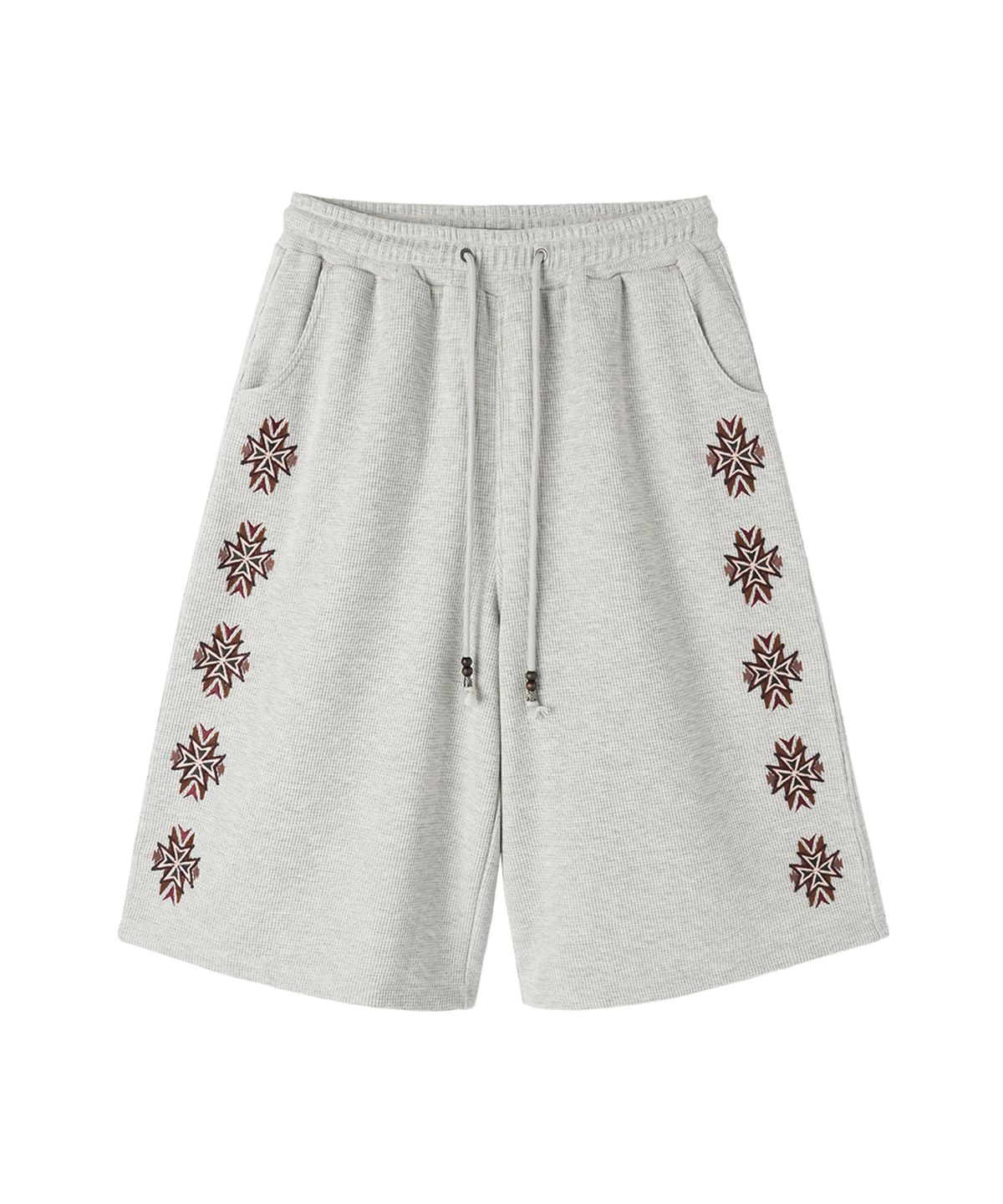 오픈야드(오와이)(OPENYARD(OY)) CROSS WAFFLE SHORTS - MELANGE