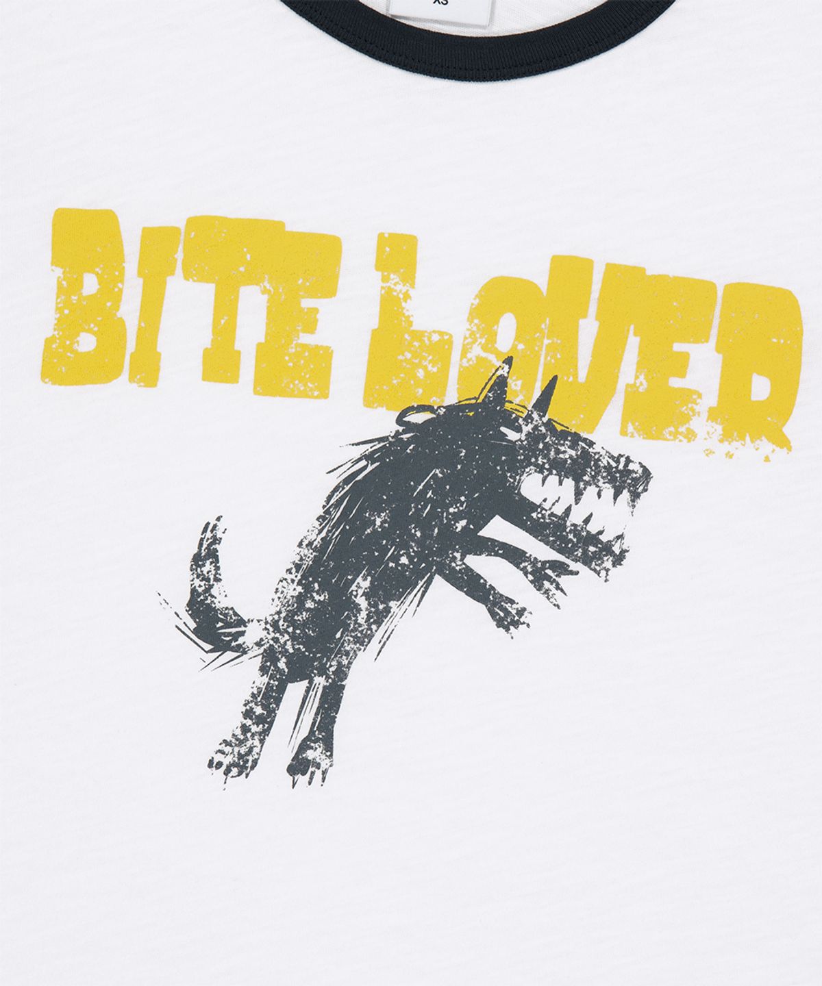 마하그리드(MAHAGRID) BITE LOVER CROP RINGER TEE WHITE(MG2GMFT516A)