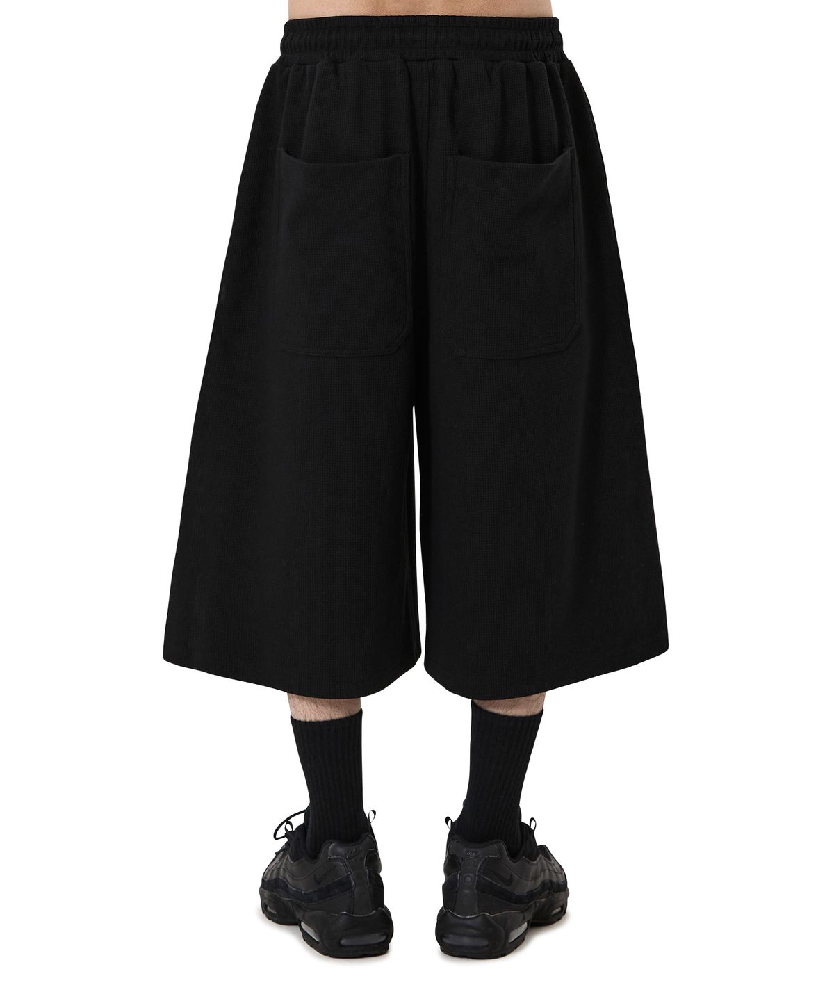 오픈야드(오와이)(OPENYARD(OY)) CROSS WAFFLE SHORTS - BLACK