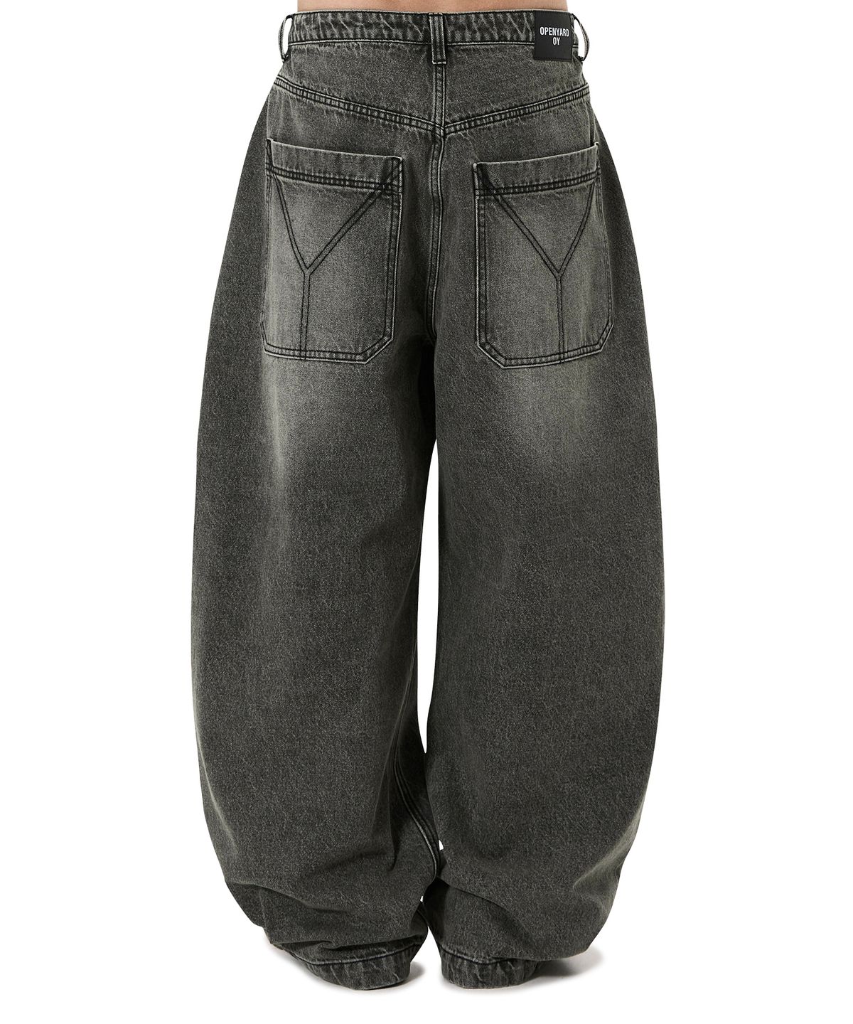 오픈야드(오와이)(OPENYARD(OY)) WIDE VOLUME PANTS - FOSSIL BLACK