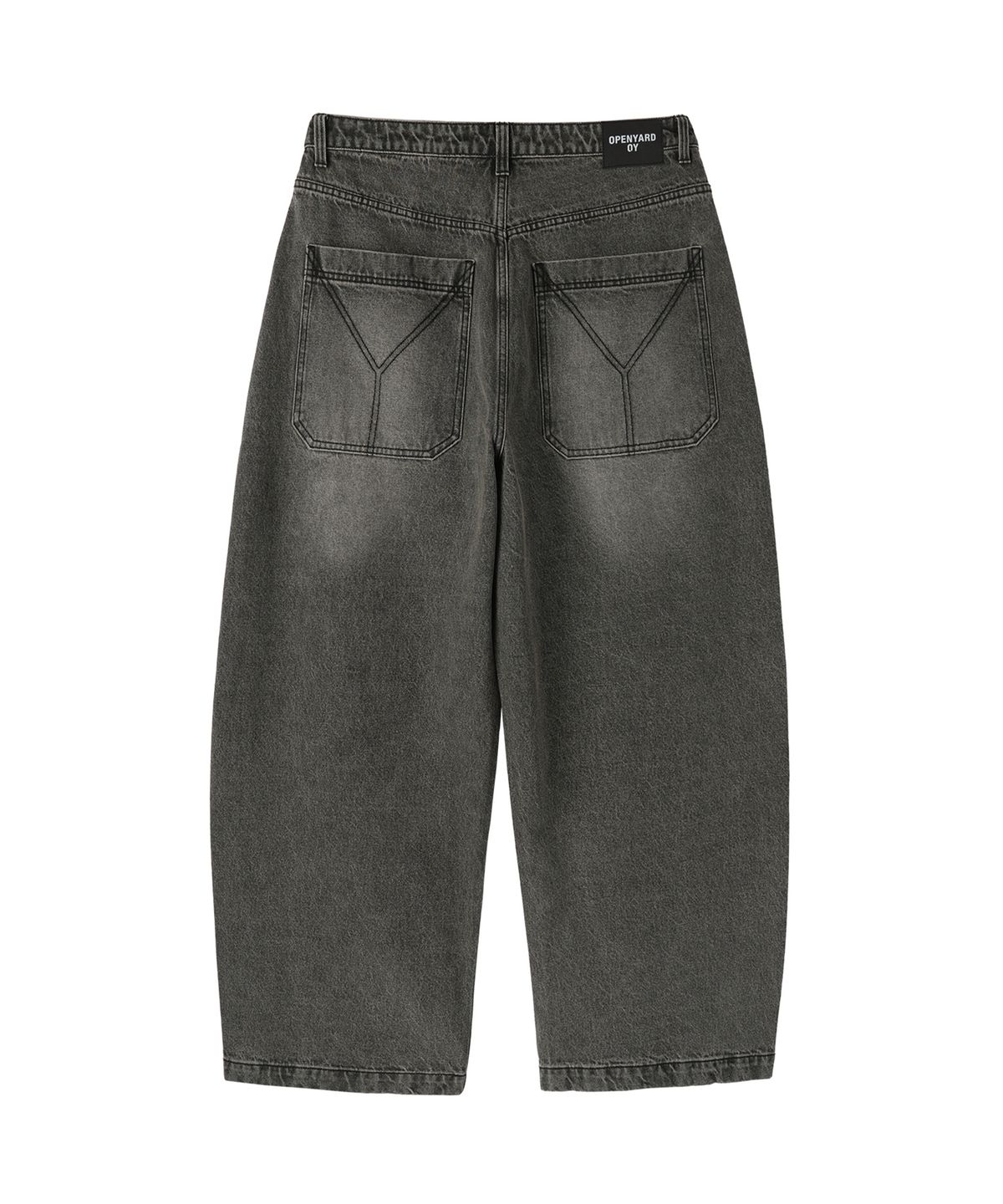 오픈야드(오와이)(OPENYARD(OY)) WIDE VOLUME PANTS - FOSSIL BLACK