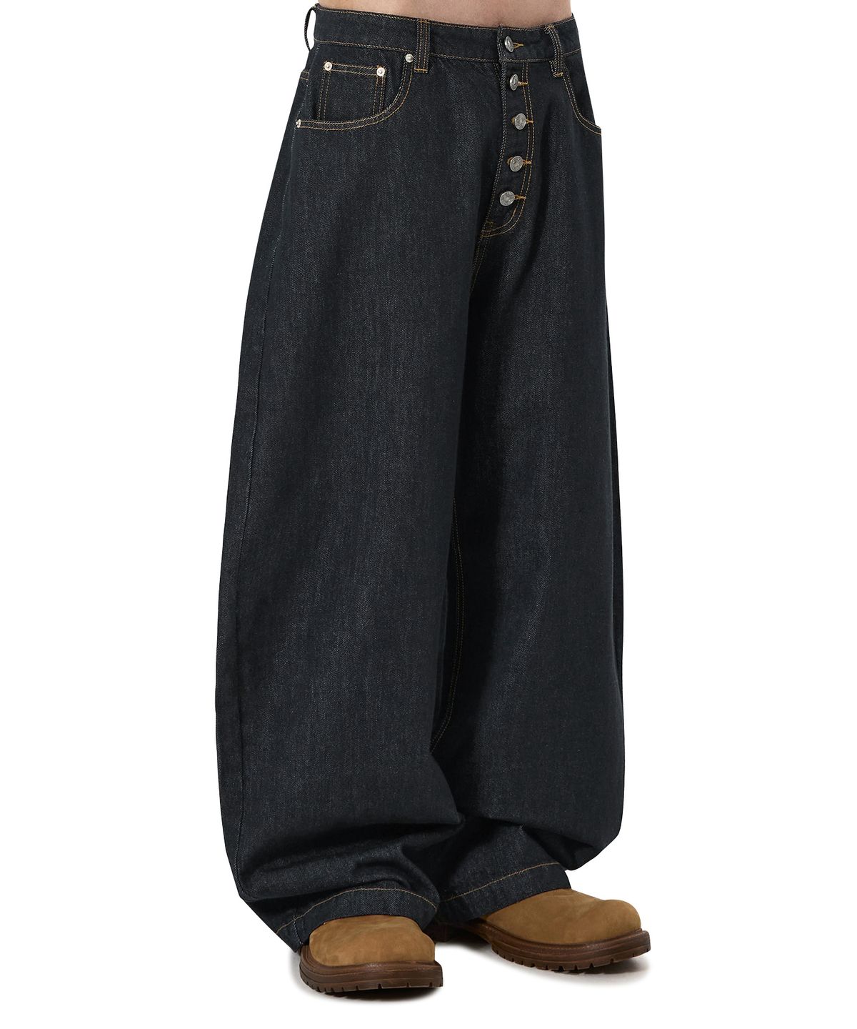 오픈야드(오와이)(OPENYARD(OY)) HOLY STARS CROSS PANTS - DEEP INDIGO
