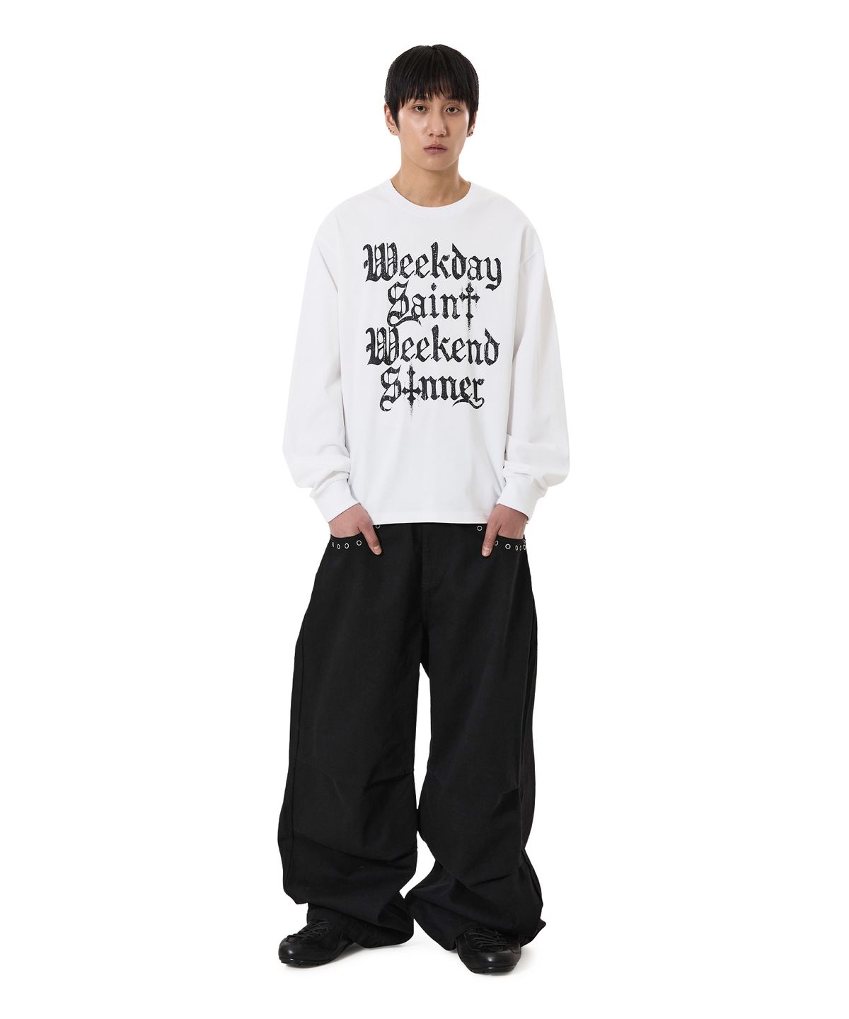오픈야드(오와이)(OPENYARD(OY)) CONFESSIONS L/S TEE - WHITE