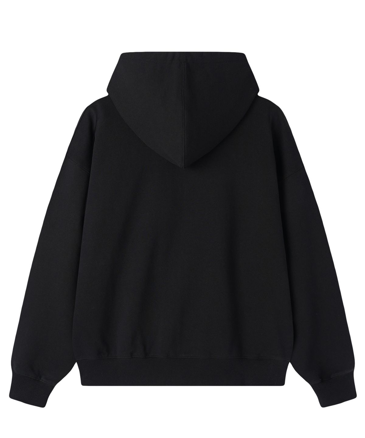 오픈야드(오와이)(OPENYARD(OY)) SATIN PATCH HOODIE ZIP UP - BLACK