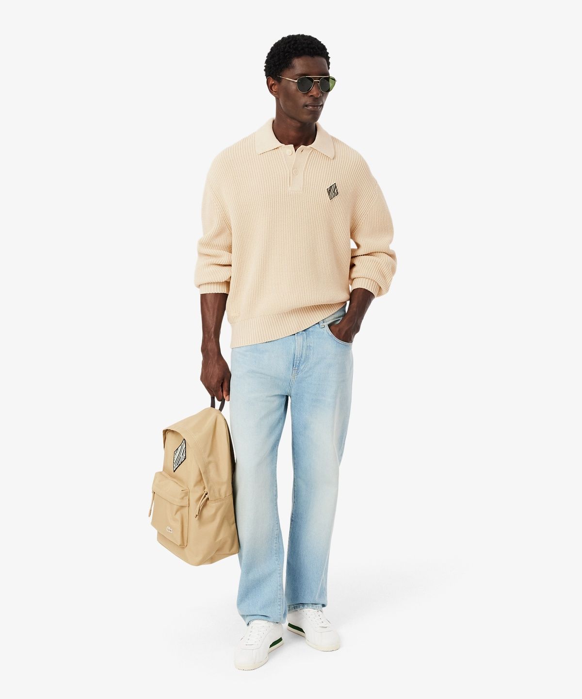 라코스테(LACOSTE) 남성 L로고 긴팔 스웨터 폴로 AH0612-56G S7G